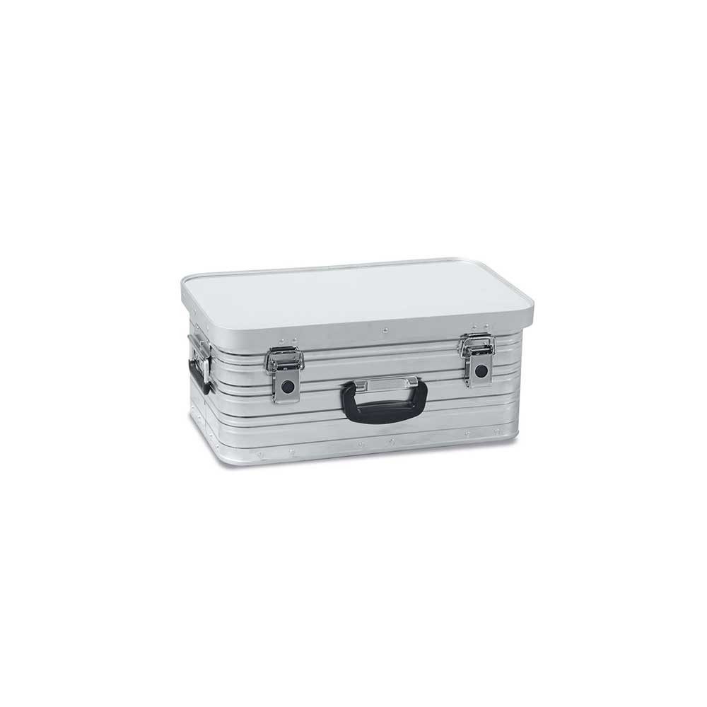 BRB-Lagertechnik Aufbewahrungsbox Aluminium-Behälter, LxBxH 530x330x225 mm, 27 Liter, staub- und spritzwasserdicht, Schutzecken/Umlaufsicken zur Verstärkung