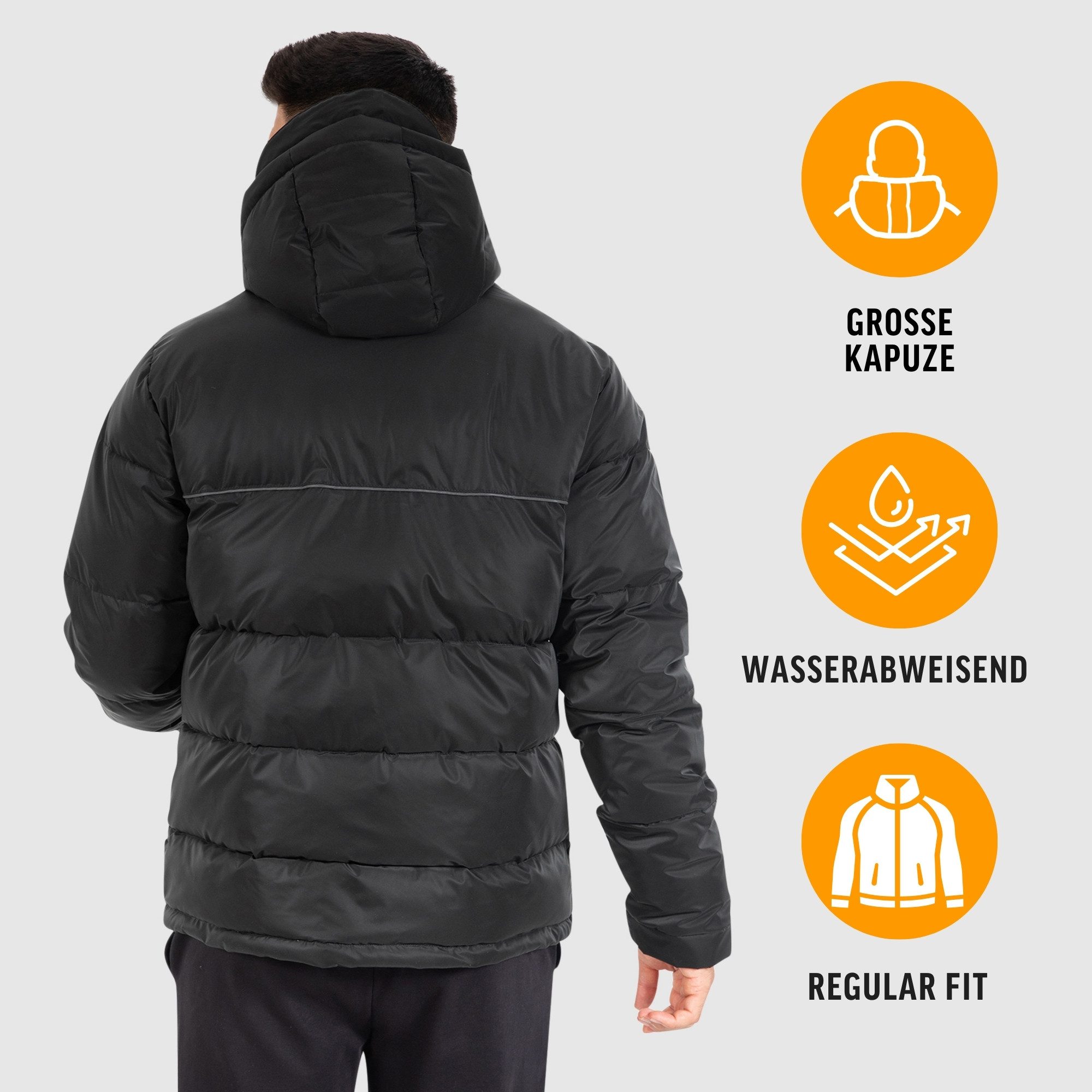 Smilodox Winterjacke Ritmo, Wasserabweisende Steppjacke, Ideal für kalte & nasse Tage Regular Fit Regenjacke Kapuze Taschen Wind Breaker Outdoor Winter
