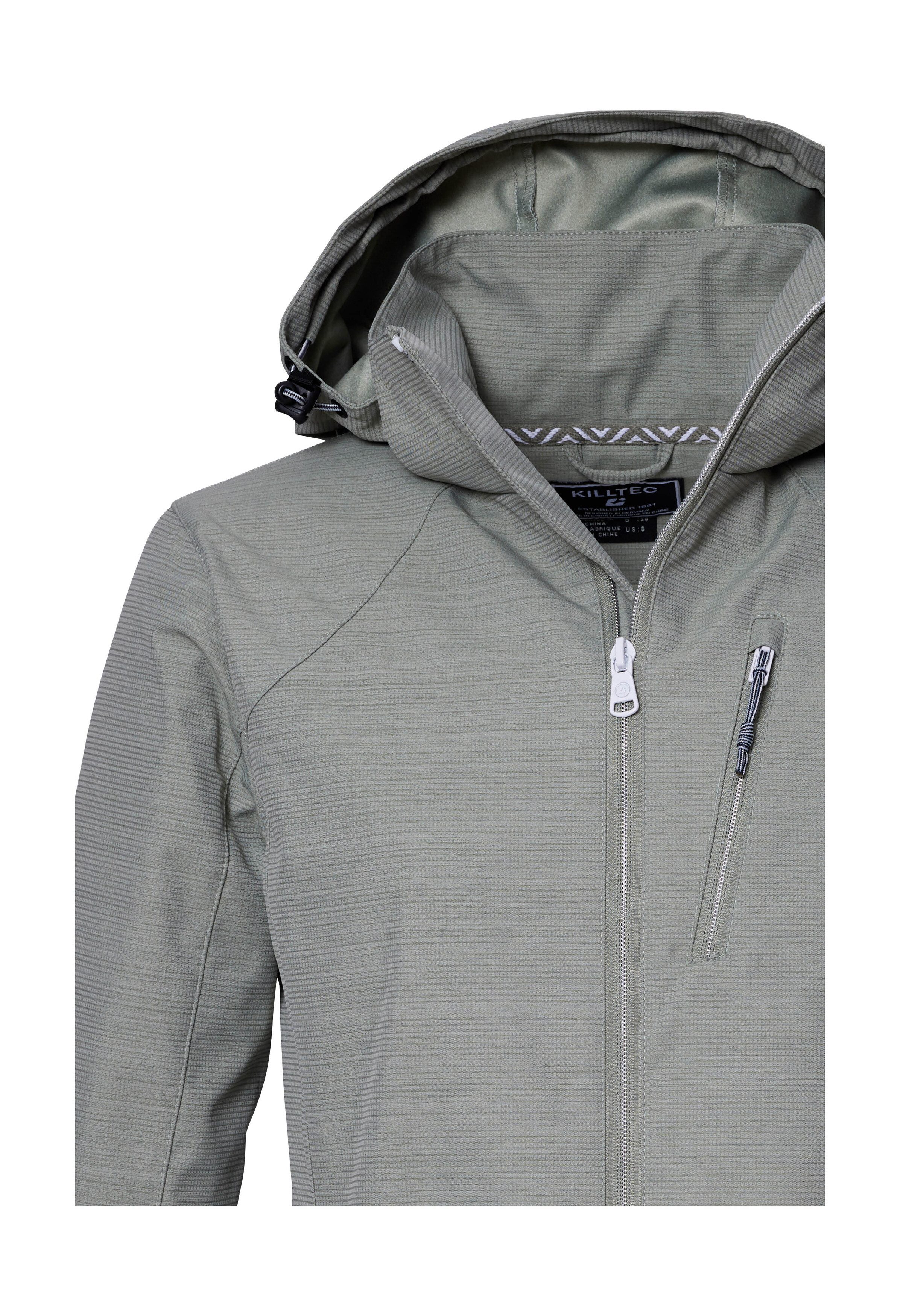 Killtec Softshellparka KOS 57 WMN SFTSHLL PRK Wasserabweisender, atmungsaktiver Parka mit abnehmbarer Kapuze