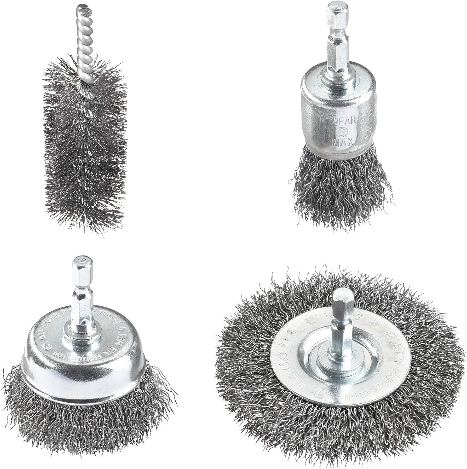 kwb Drahtbürste kwb Drahtbürsten-Set für Bohrmaschinen mit E 6.3-Aufnahme aus Stahldra, kwb Drahtbürsten-Set für Bohrmaschinen mit E 6.3-Aufnahme aus Stahldra