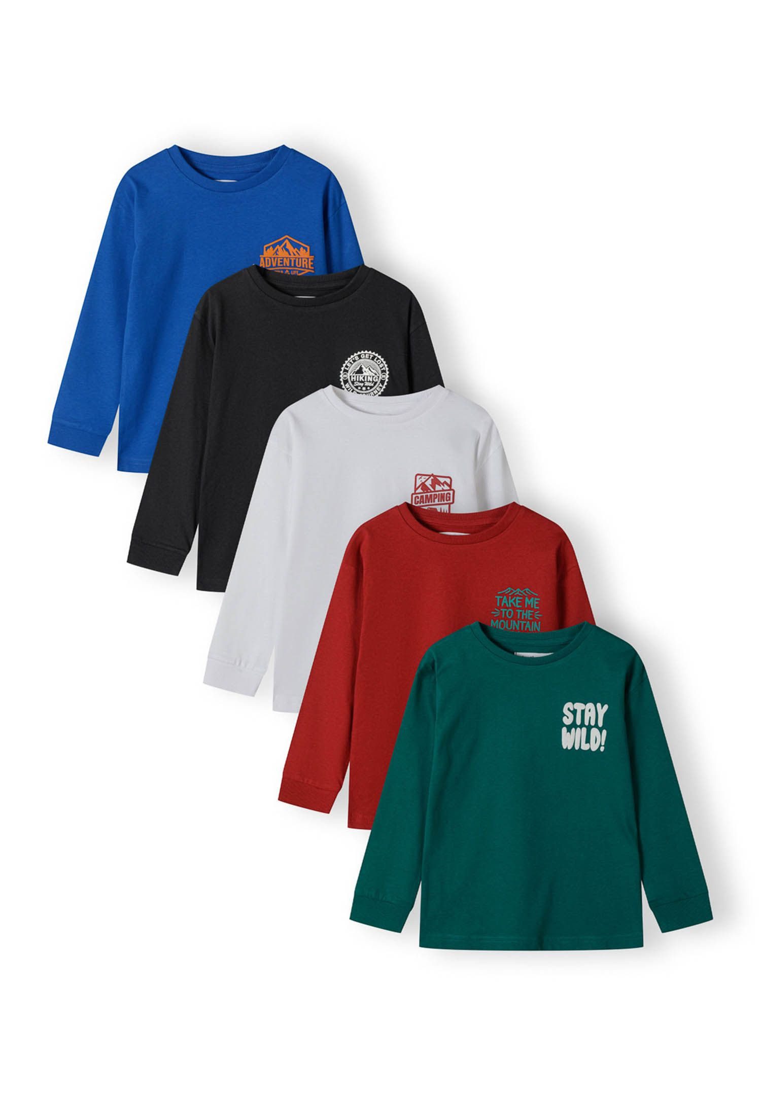 MINOTI Langarmshirt 5 Shirts mit Printmotiven und langen Ärmeln (9m-8y) günstig online kaufen