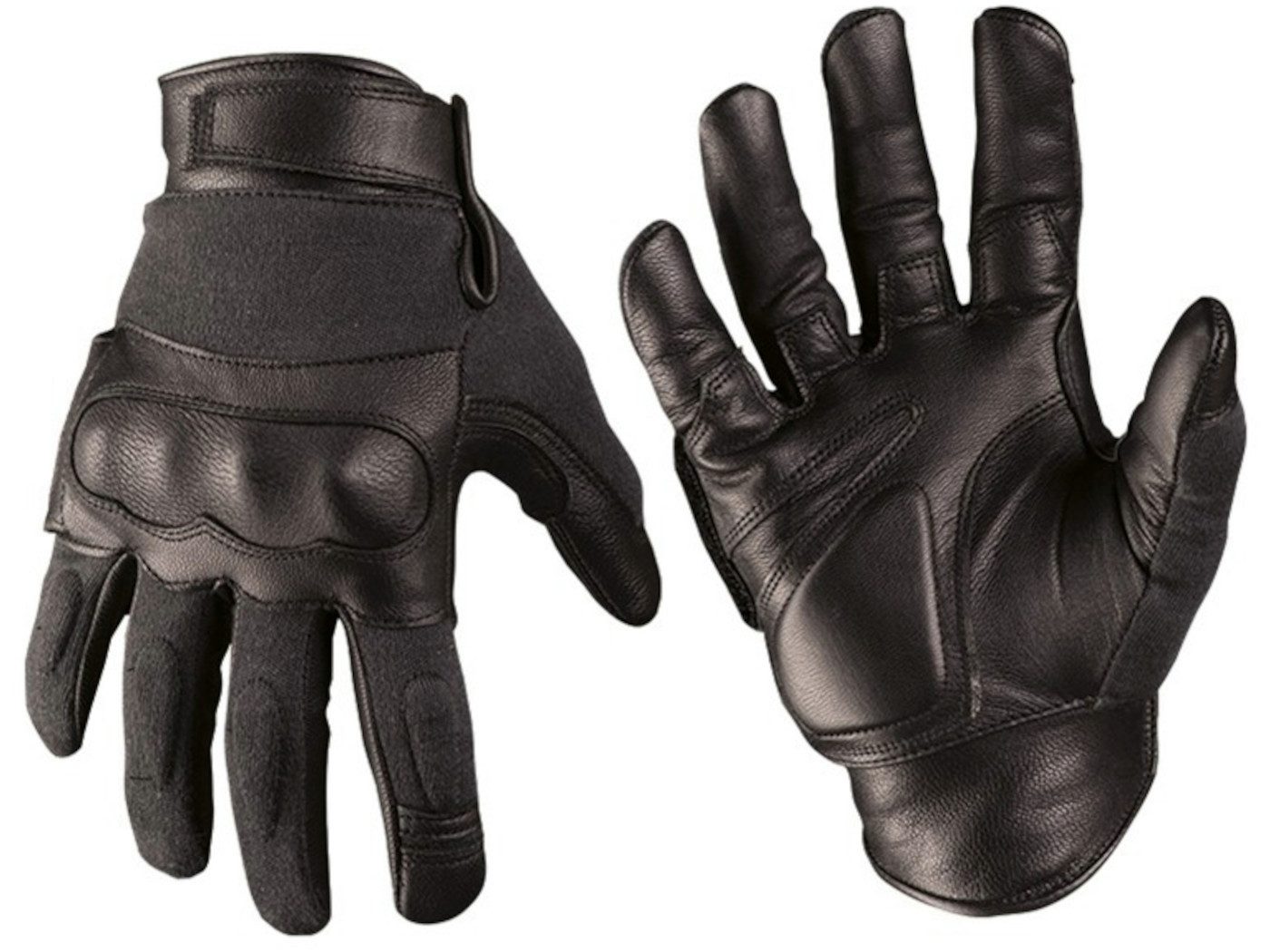 Mil-Tec Schnittschutzhandschuhe Mil-Tec Tactical Handschuhe Leder/Aramid, schwarz