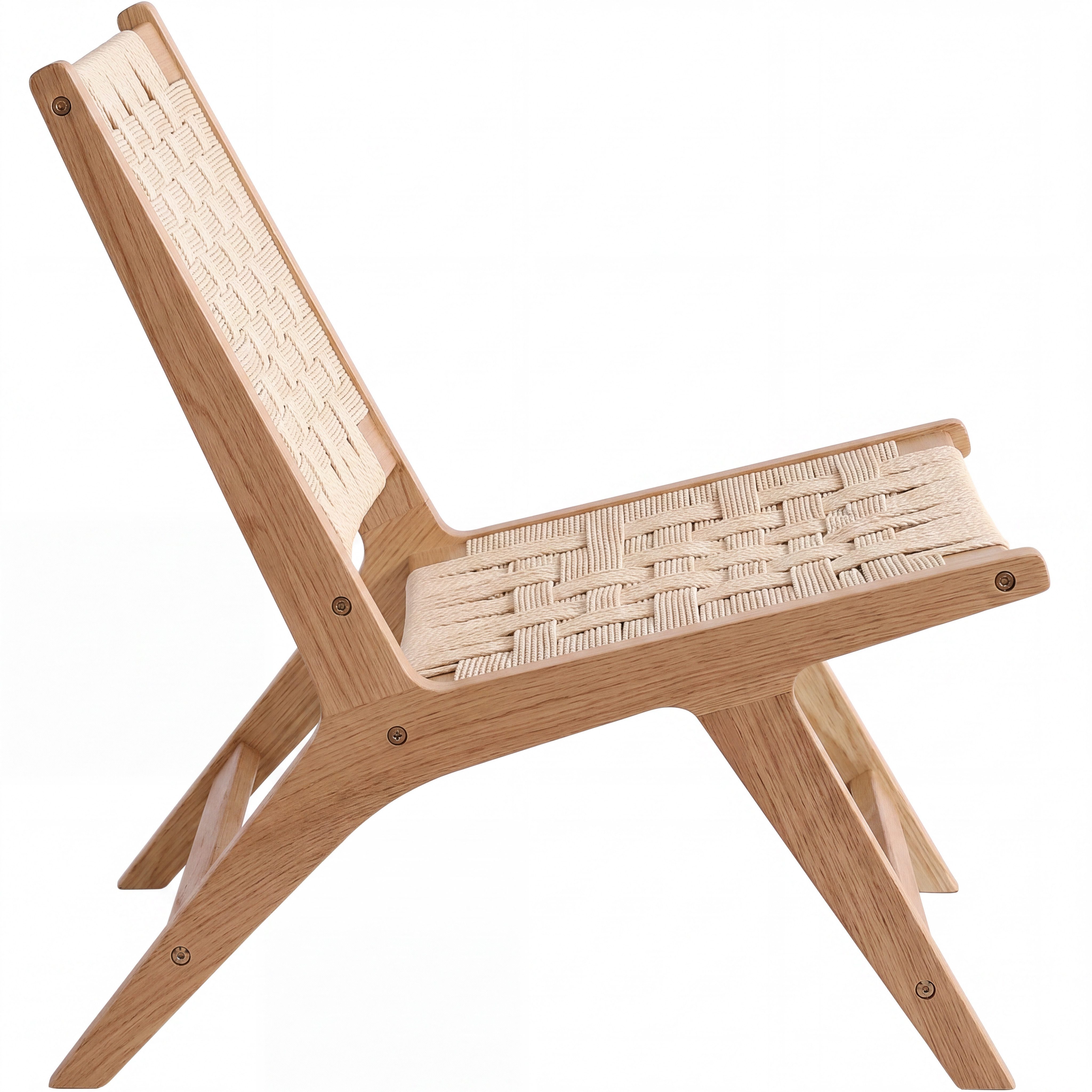 Loungesessel Massivholz + Papierschnur