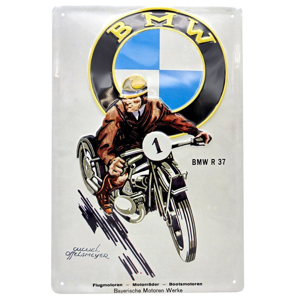 what the shop Wanddekoobjekt BMW Blechschild Motorrad Werbeschild St) (1