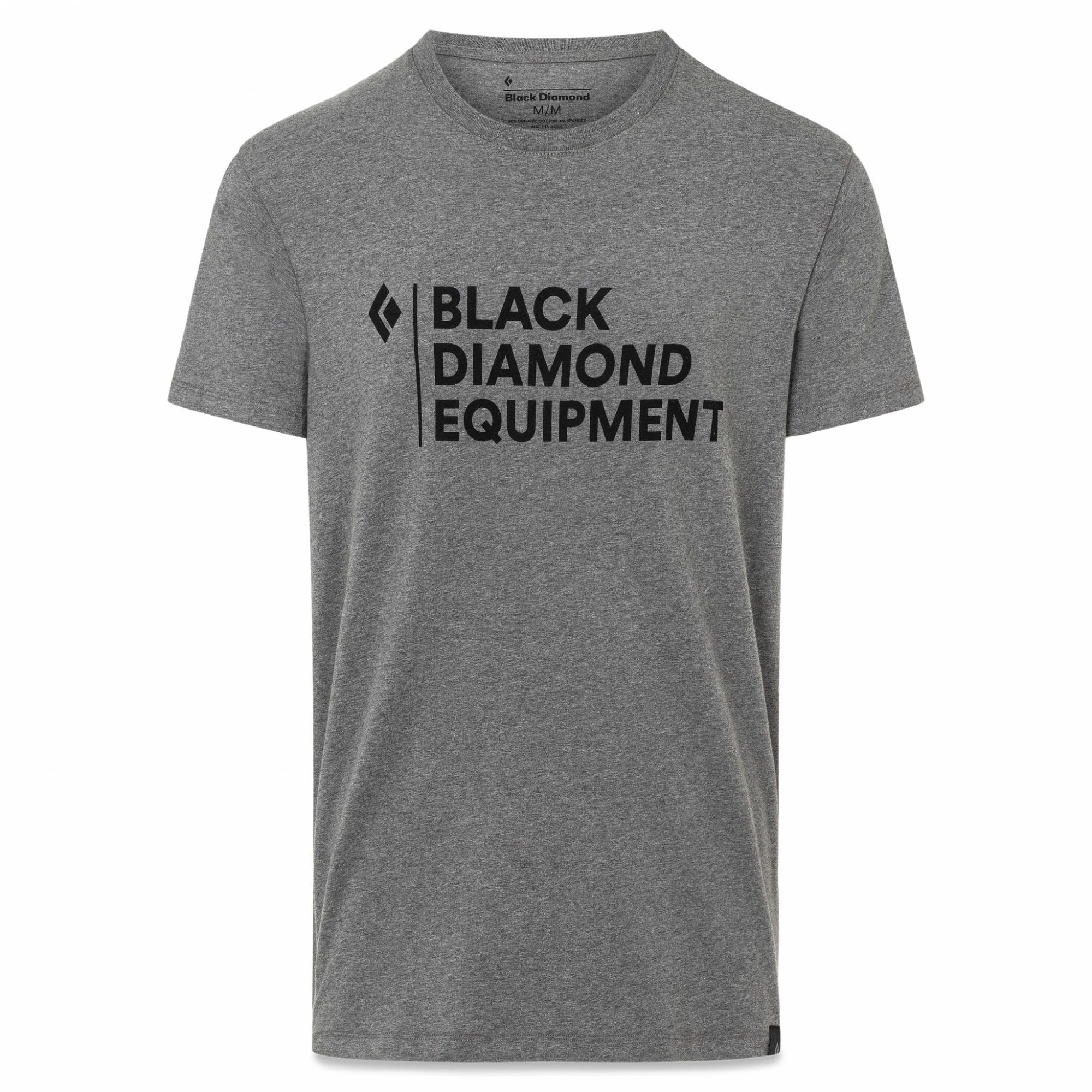 Black Diamond T-Shirt Black Diamond M Stacked Logo Tee Herren Grey Heather