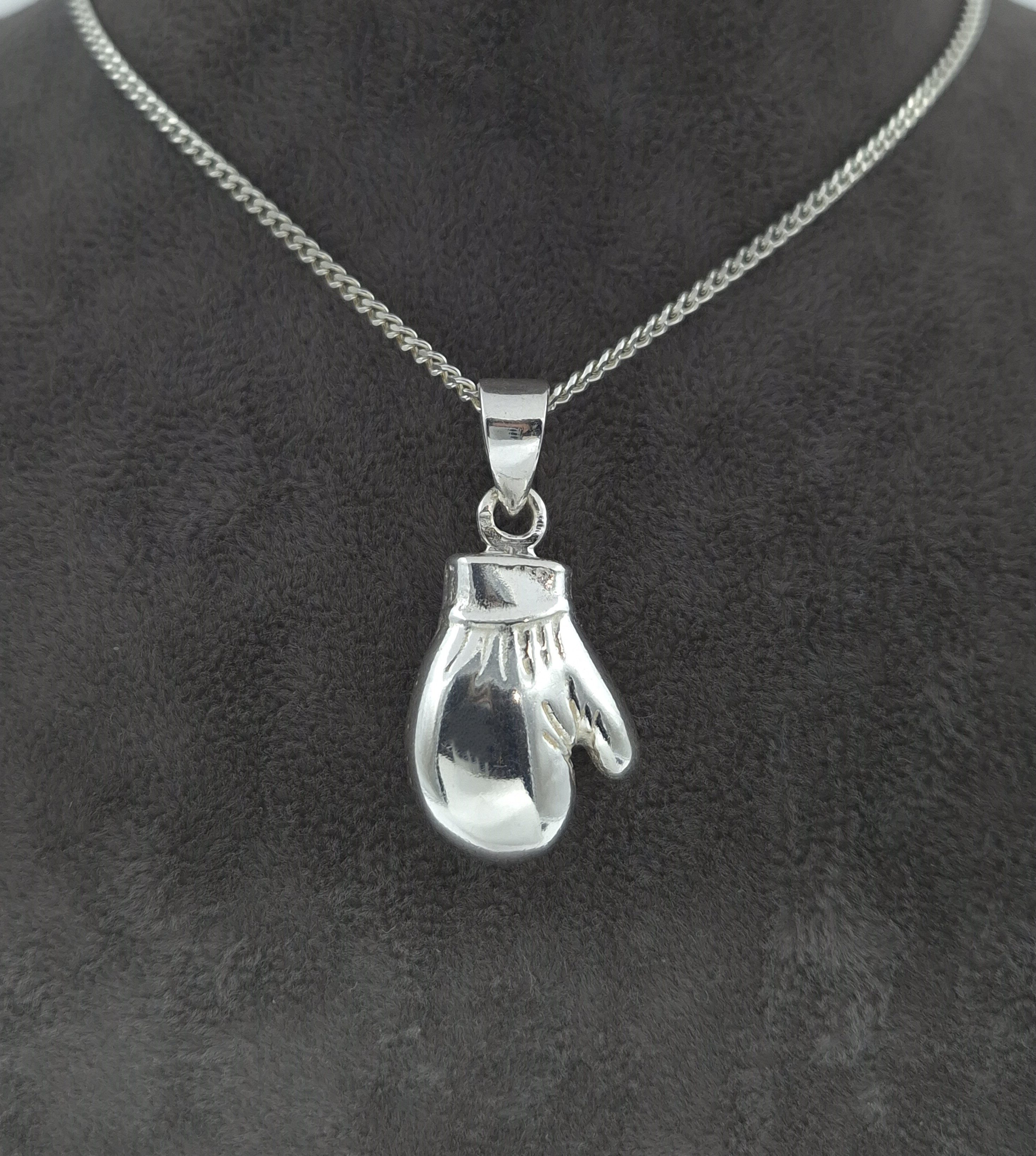 NAHLE Kette mit Anhänger Silber Panzerkette Boxer Handschuh 925 Silber Herr günstig online kaufen