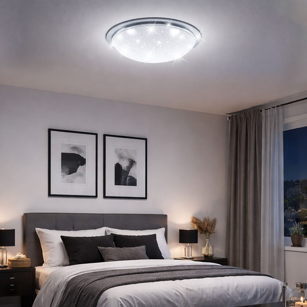 JUST LIGHT LED Deckenleuchte, LED-Leuchtmittel fest verbaut, Warmweiß, Neutralweiß, Tageslichtweiß, Deckenlampe Sternenhimmel Tageslichtlampe Decke