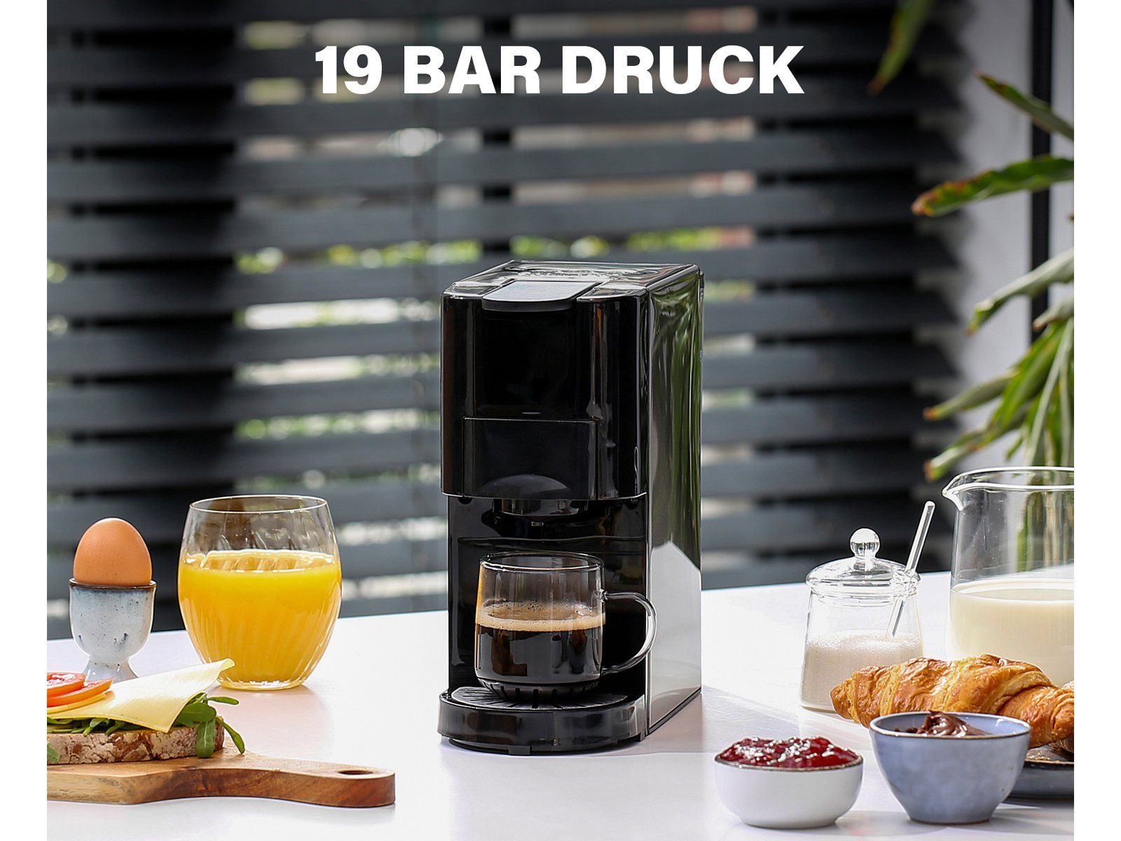 PRINCESS Kapselmaschine, 5in1 für KaffeePulver Kapseln & ESE Pads kleine 1 Tassen PadMaschine