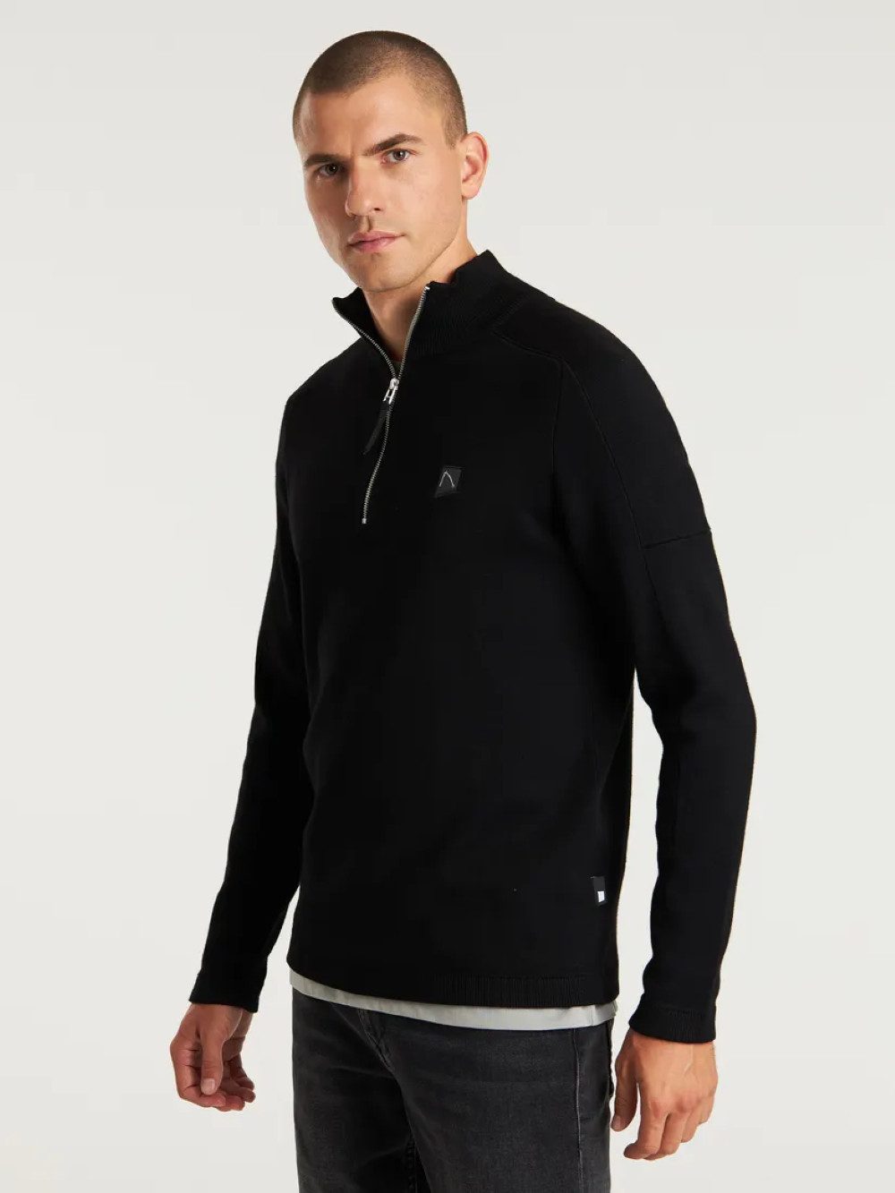 CHASIN' Strickpullover OSCAR HALF ZIP - Strickpullover mit Stehkragen - Troyer