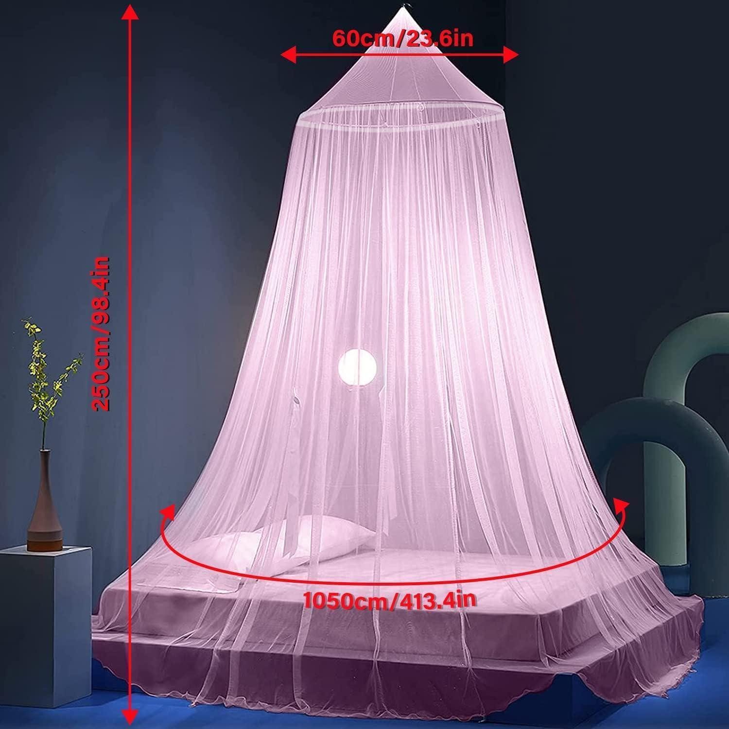 LuxusKollektion Moskitonetz Moskitonetz Doppel-/Einzelbett Rosa 0.6x2.5m