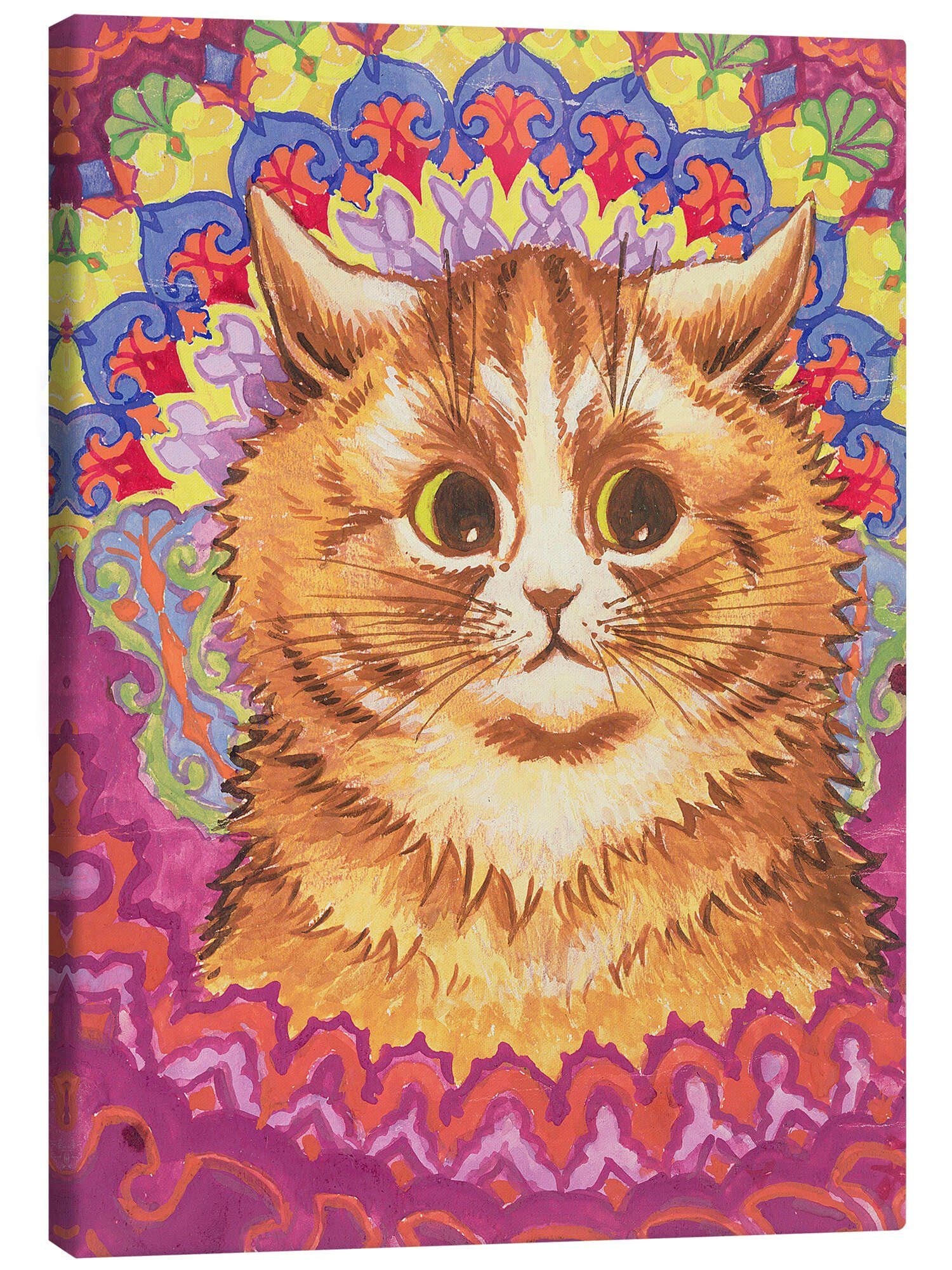 Posterlounge Poster Louis Wain, Eine psychotische Katze, Wohnzimmer Illustration