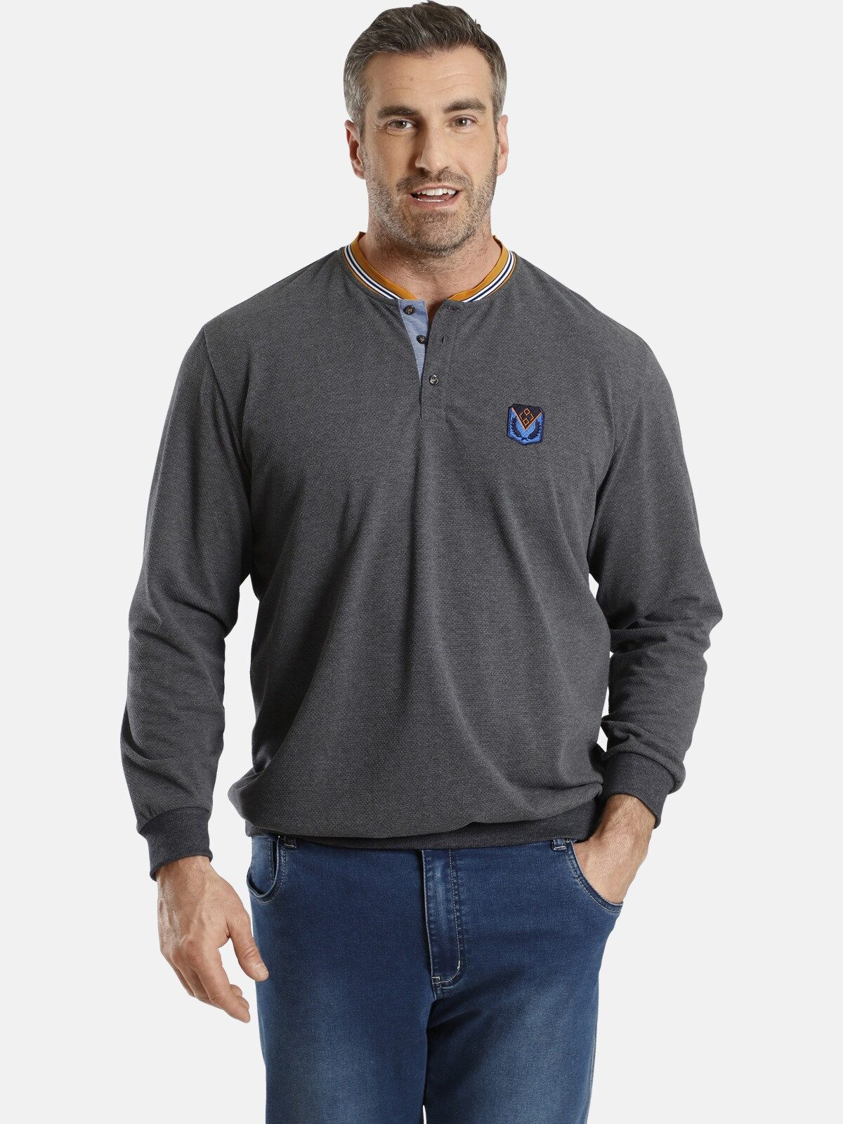 Charles Colby Sweatshirt EARL GWILYM +Fit Kollektion, Bauchschnitt günstig online kaufen