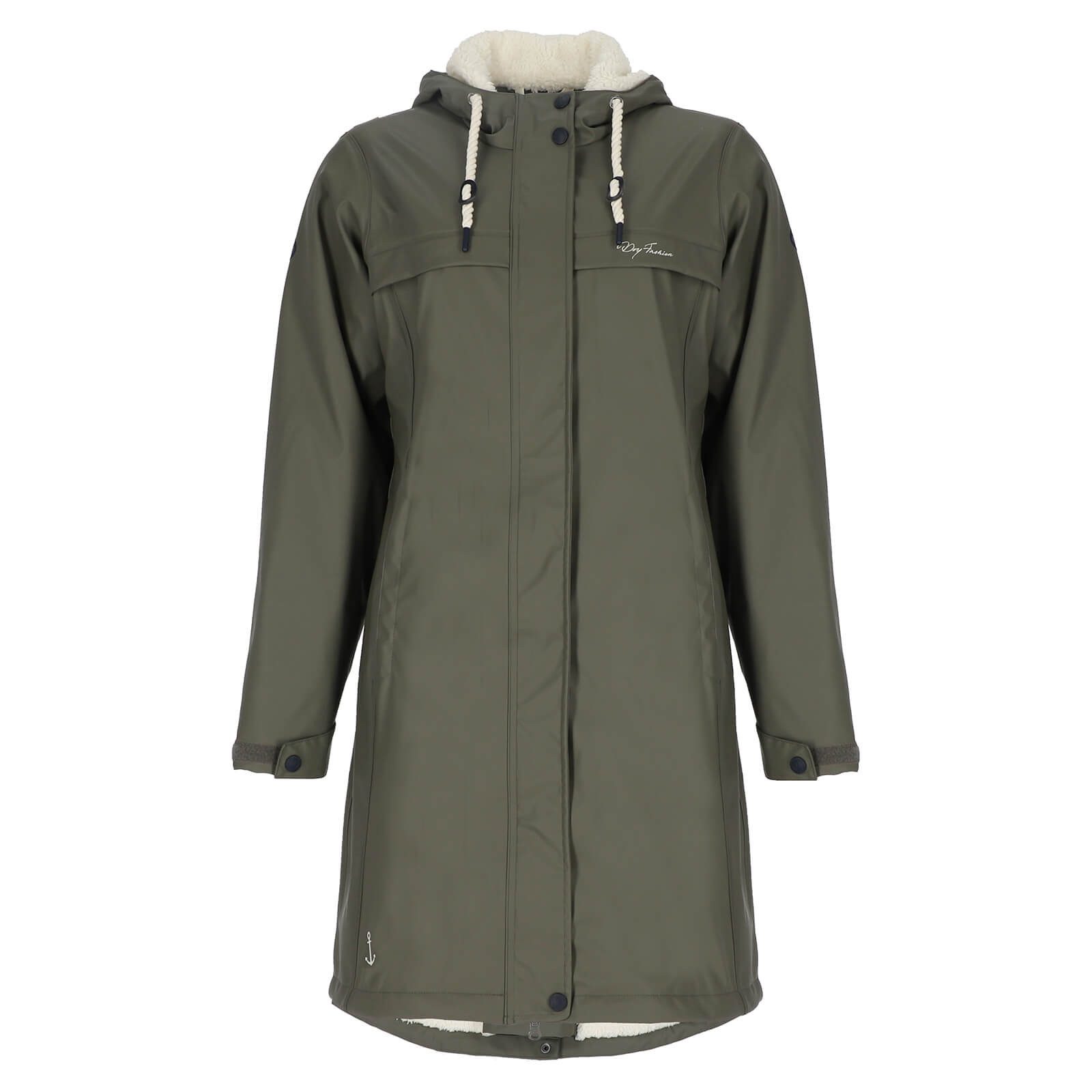 Dry Fashion Regenmantel Damen PU-Mantel Oslo mit Teddy-Fleece - Regenjacke günstig online kaufen