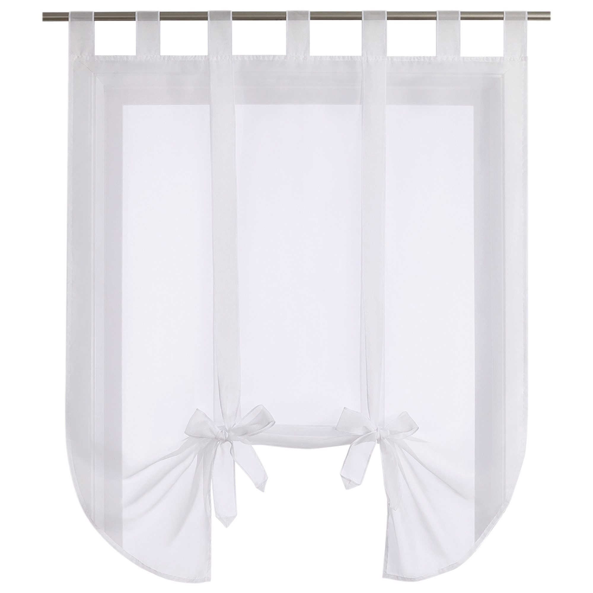 Joyswahl Raffrollo, mit Schlaufen, Voile Bindegardine, Unifarbige günstig online kaufen