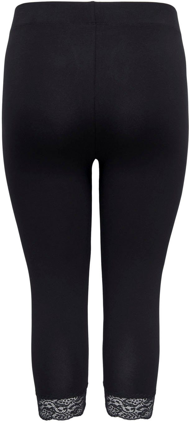 ONLY CARMAKOMA Caprileggings CARTIME LIFE CALF LACE mit Spitzensaum