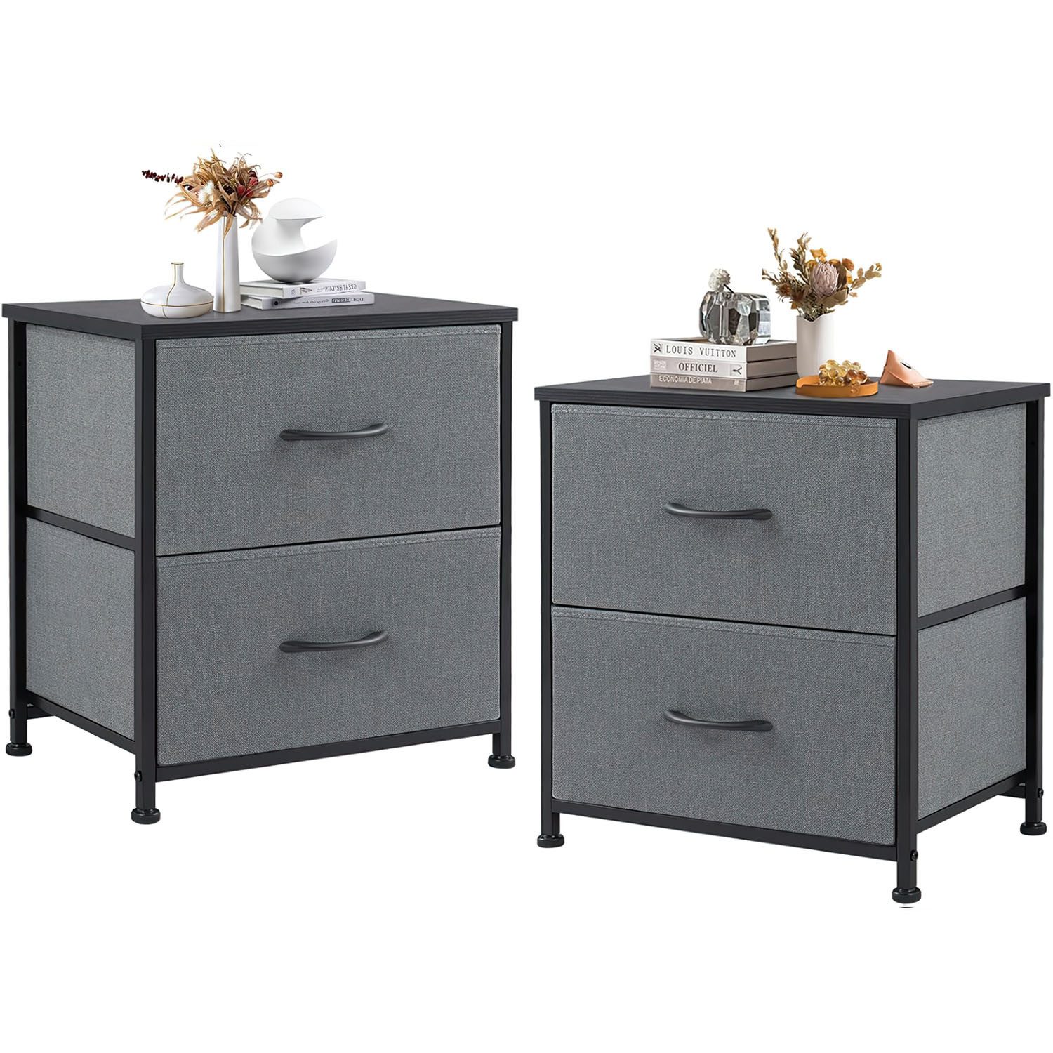 SURFOU Nachttisch 2er Nightstand Kommode Beistelltisch günstig online kaufen