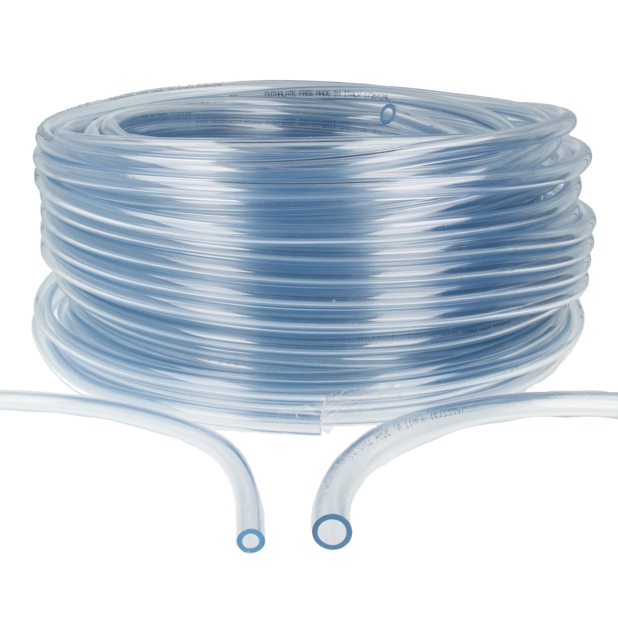 tecuro Schlauch PVC transparent, für Lebensmittel, Wasser, Öl, Benzin, max. +60°C