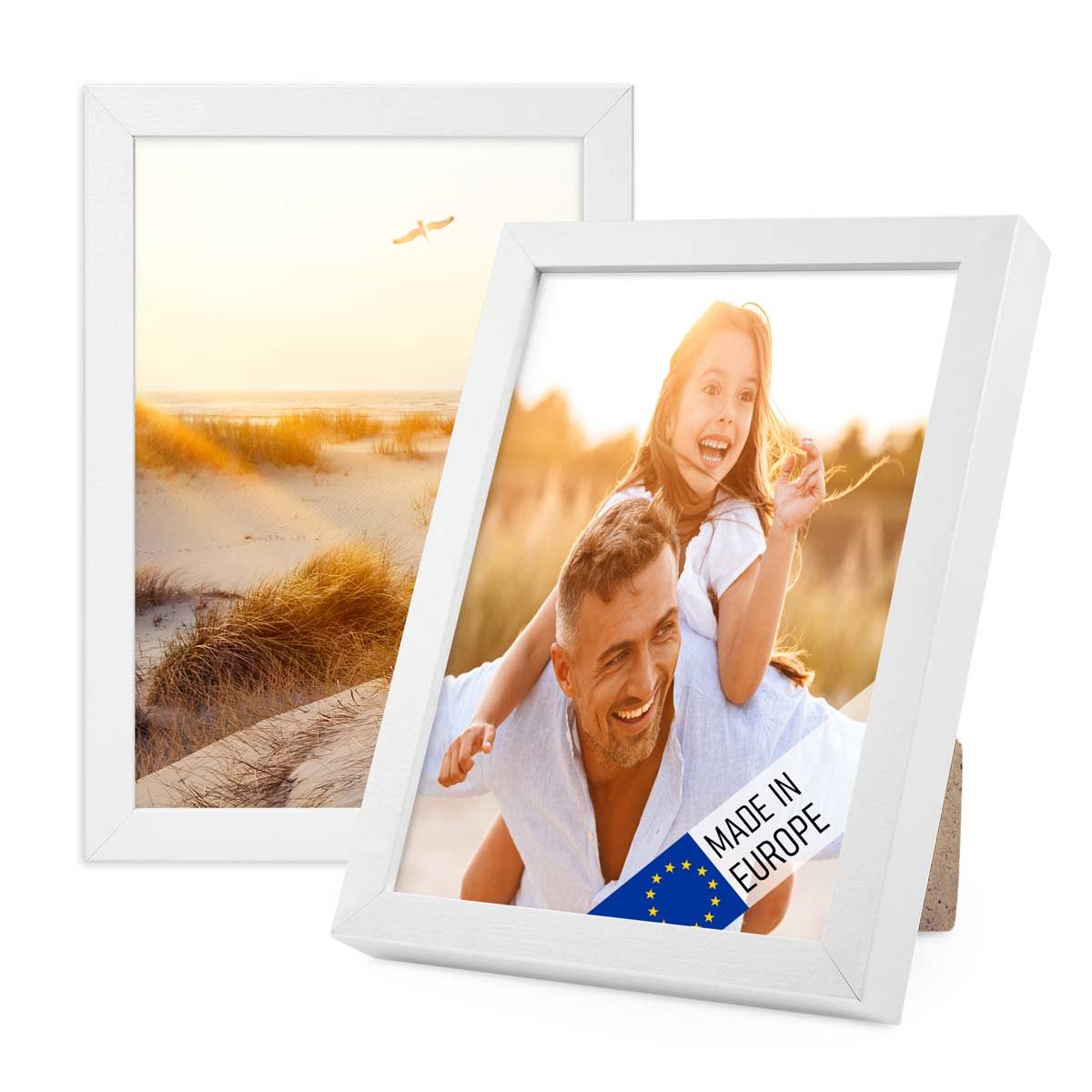 PHOTOLINI Bilderrahmen 2er Set Massivholz-Rahmen Modern günstig online kaufen