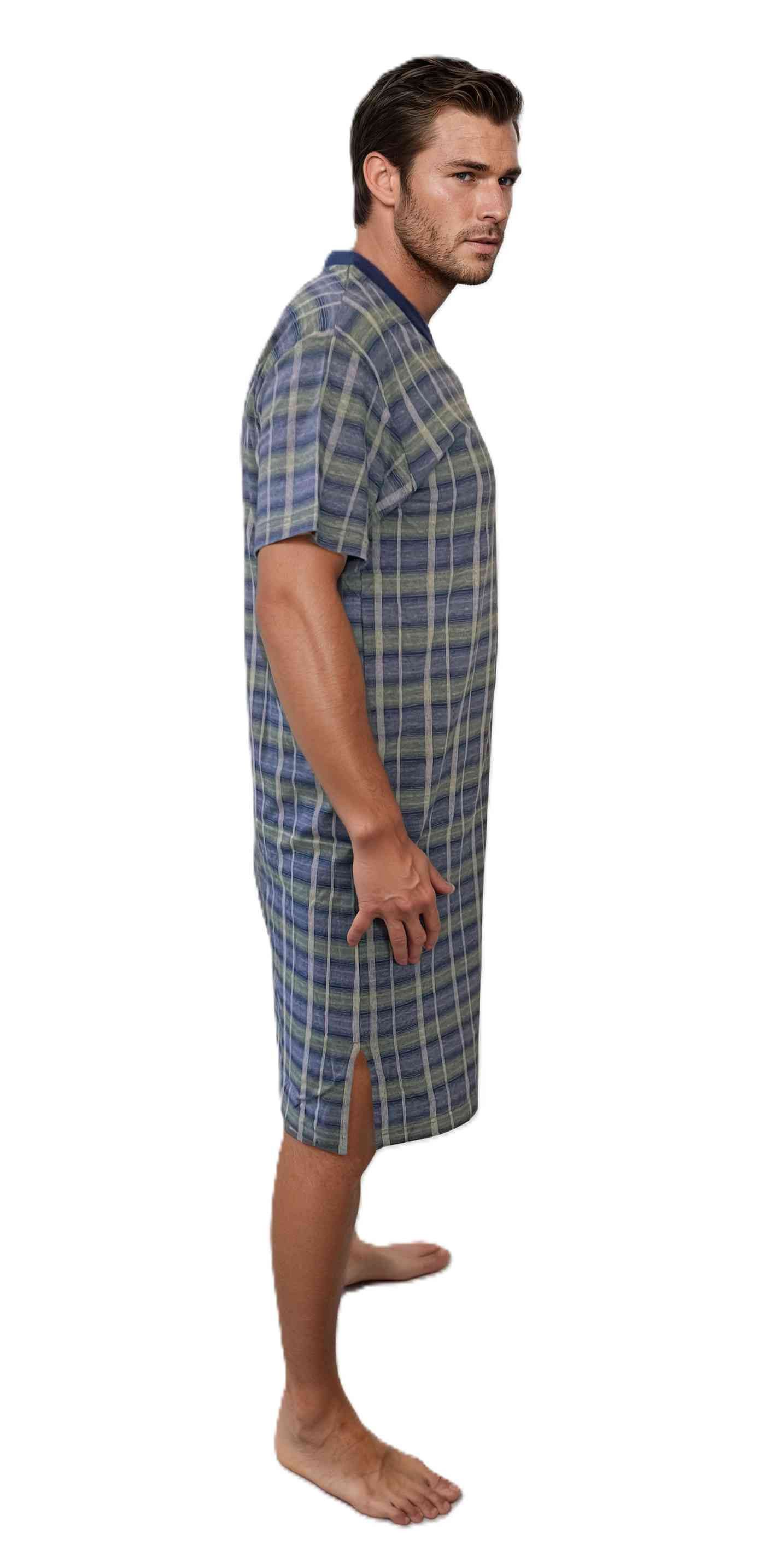 Normann Pyjama Normann Herren kurzarm Nachthemd günstig online kaufen