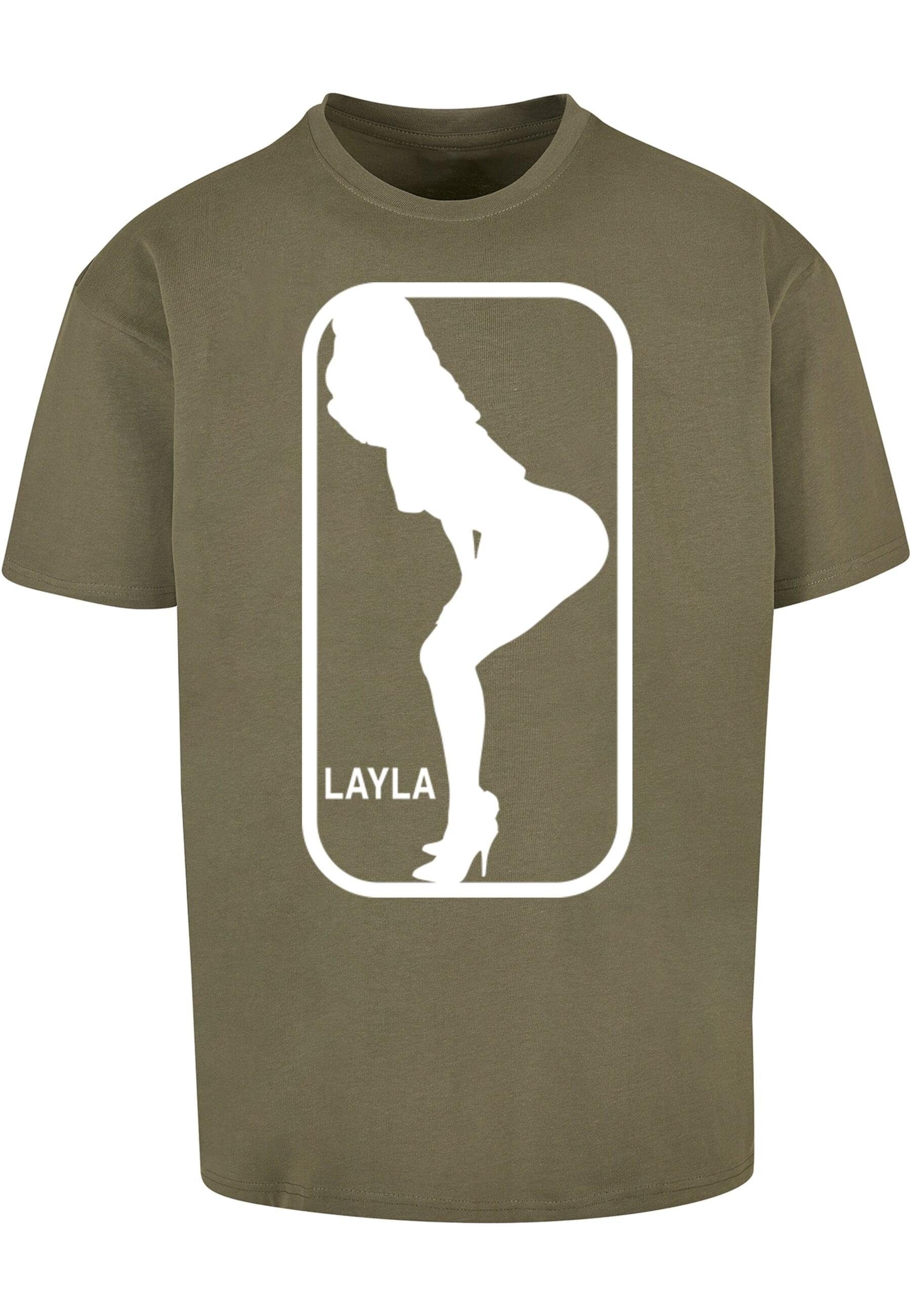 T-Shirt Merchcode X Herren Layla olive (1-tlg) Dance Oversize Tee