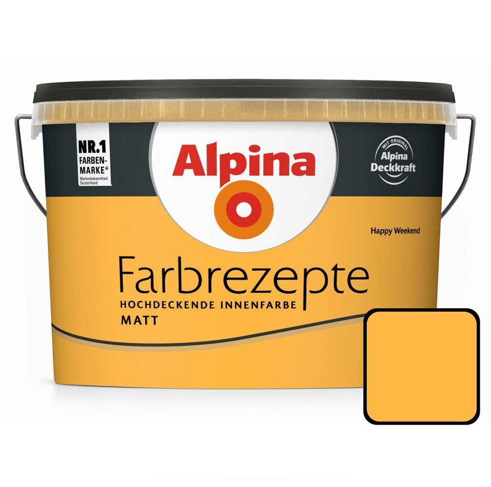 Alpina Wandfarbe Alpina Farbrezepte Happy Weekend matt 2,5 L