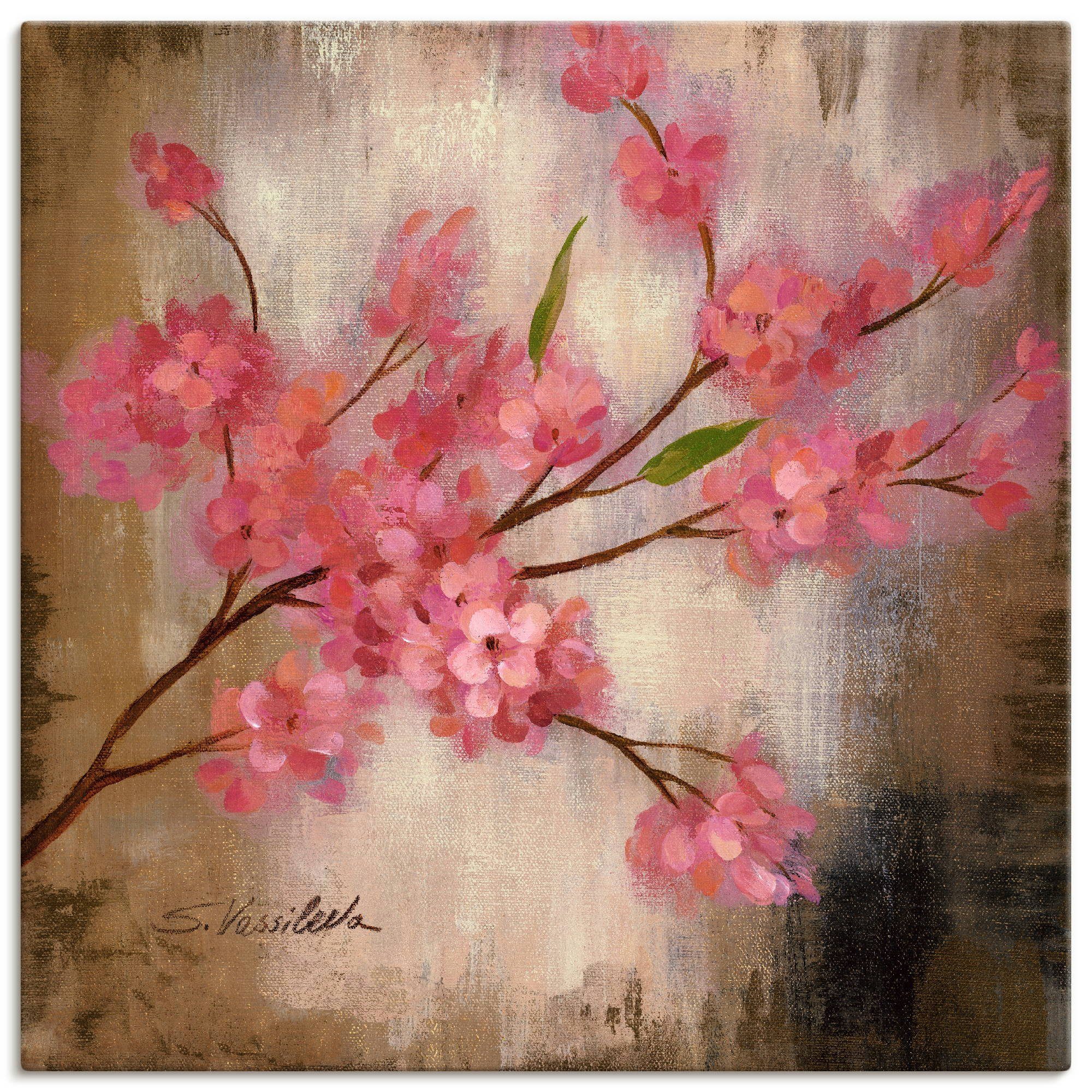 Artland Leinwandbild Kirschblüte I, Blumen (1 St), auf Holzrahmen gespannt