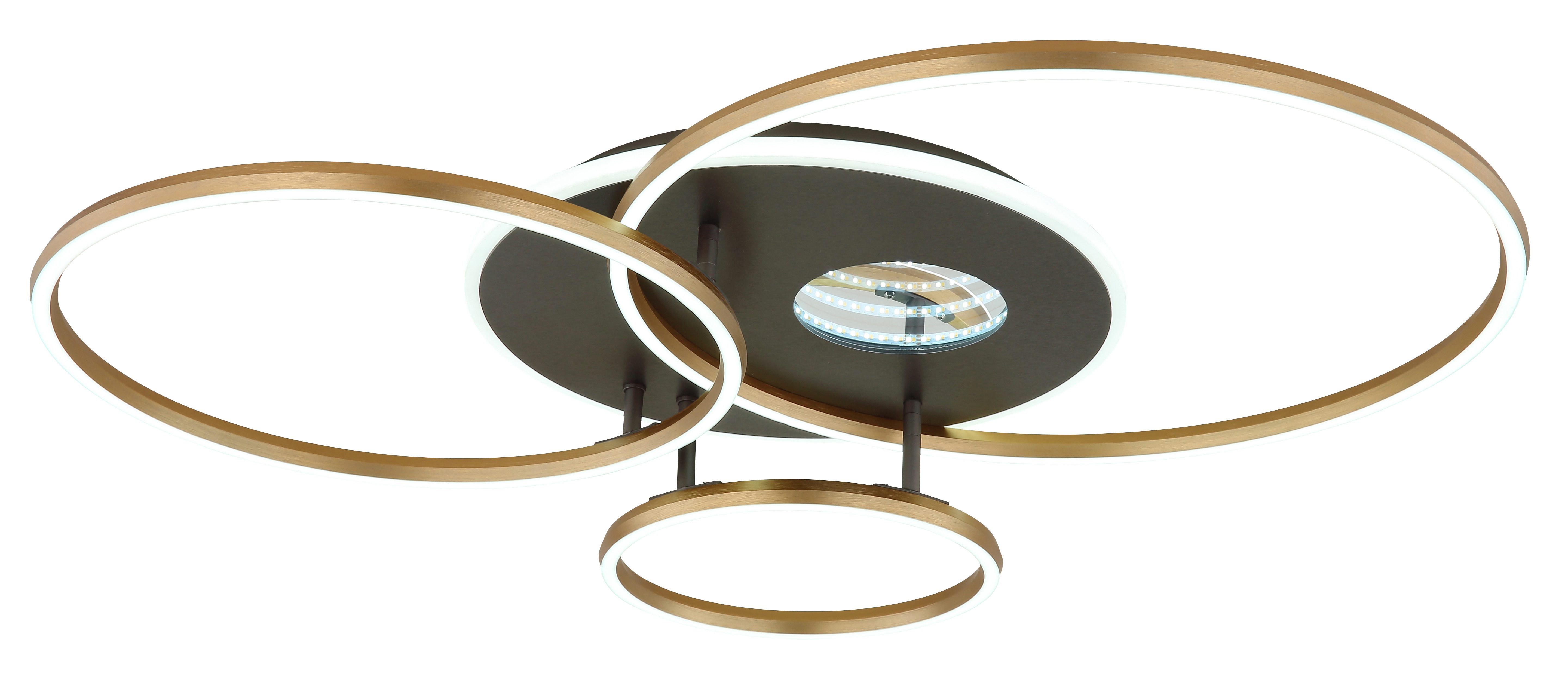 GLOBO LIGHTING Deckenleuchte INVERTINA, LED fest integriert, Deckenleuchte, 3D-Acryl, dimmbar, LED 54W