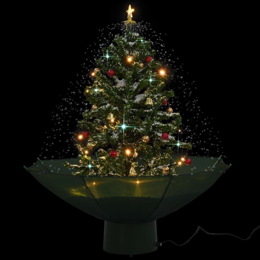vidaXL Weihnachtsbaum Weihnachtsbaum 75 Schirmfuß Schneiender cm Grün Künstlicher mit