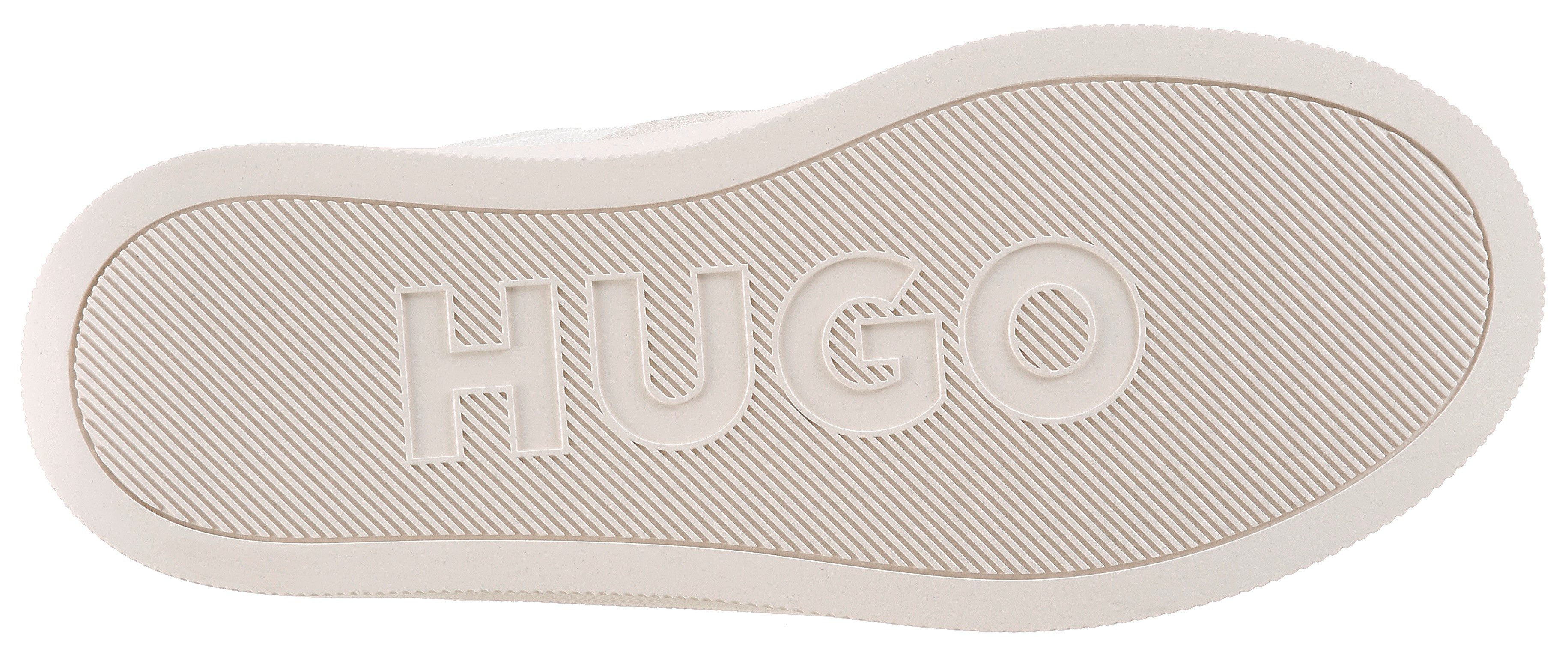 HUGO Lyzz Tenn Sneaker Schnürschuh, Halbschuh, Freizeitsneaker mit Kontrast an der Ferse