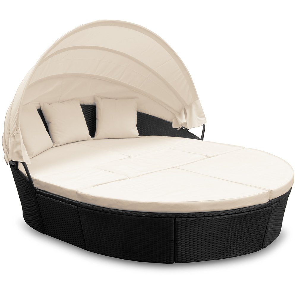 Casaria Sonneninsel »Schwarz«, Poly Rattan XXL Sonneninsel 226 cm