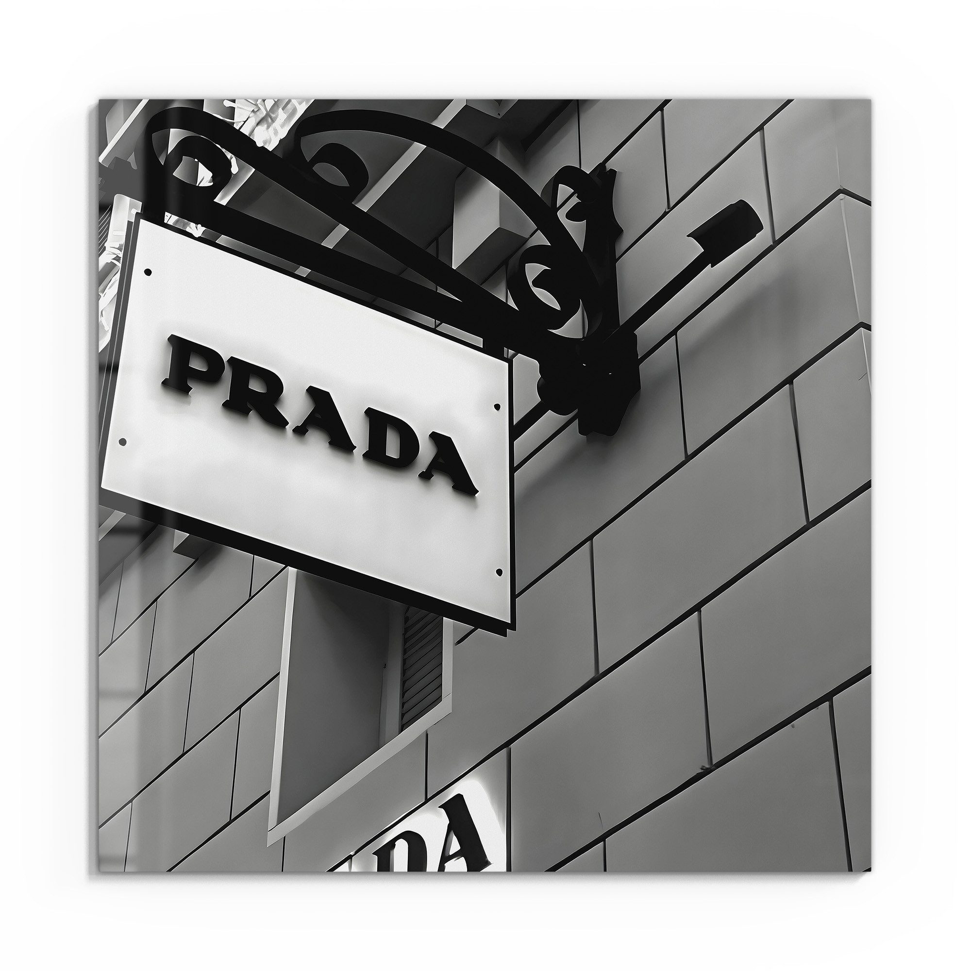 DEQOART Glasbild 'Prada Monochrome', 'Prada Monochrome', günstig online kaufen