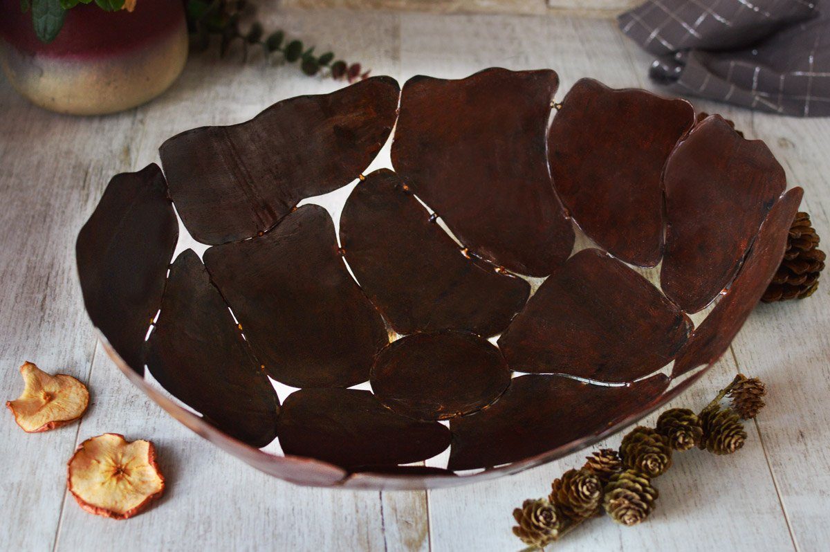 Sendez Dekoschale Große Metallschale Schale Metallkorb Obstschale Tischdeko günstig online kaufen