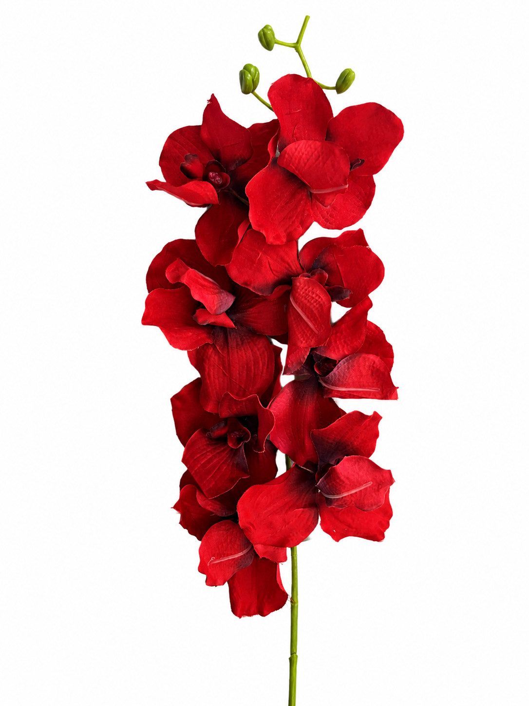 Kunstblume Orchidee rot (Orchidaceae), 2474U, Höhe 100 cm, Stielblume