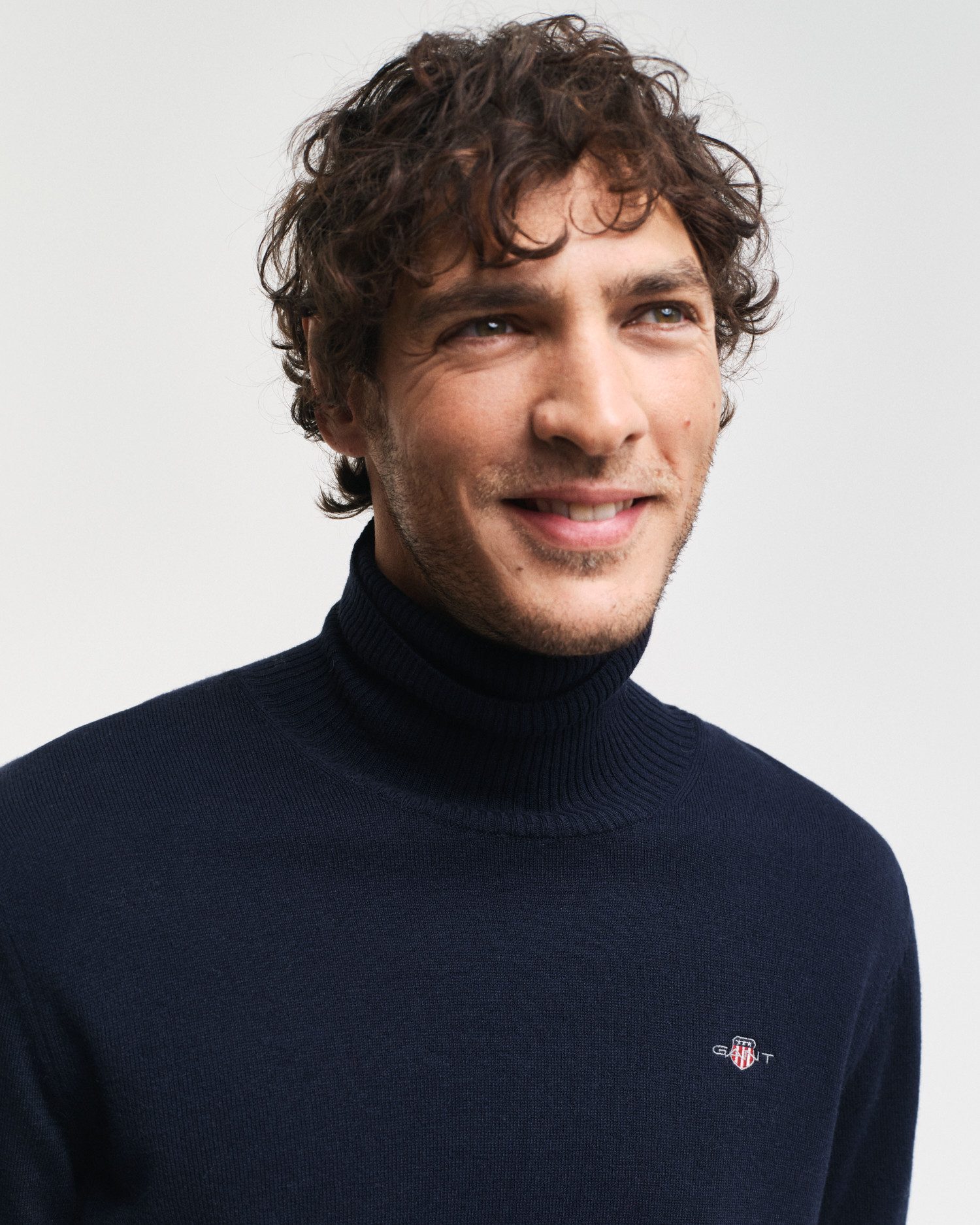 Gant Strickpullover CTN/WO ROLLNECK Mit Rundhalsausschnitt