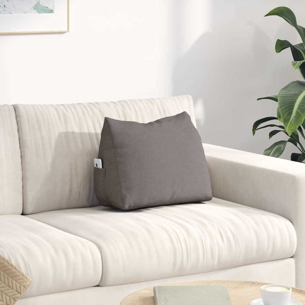 vidaXL Rückenkissen Rückenkissen Taupe 45 x 20 x 35 cm Stoff, 1-tlg.