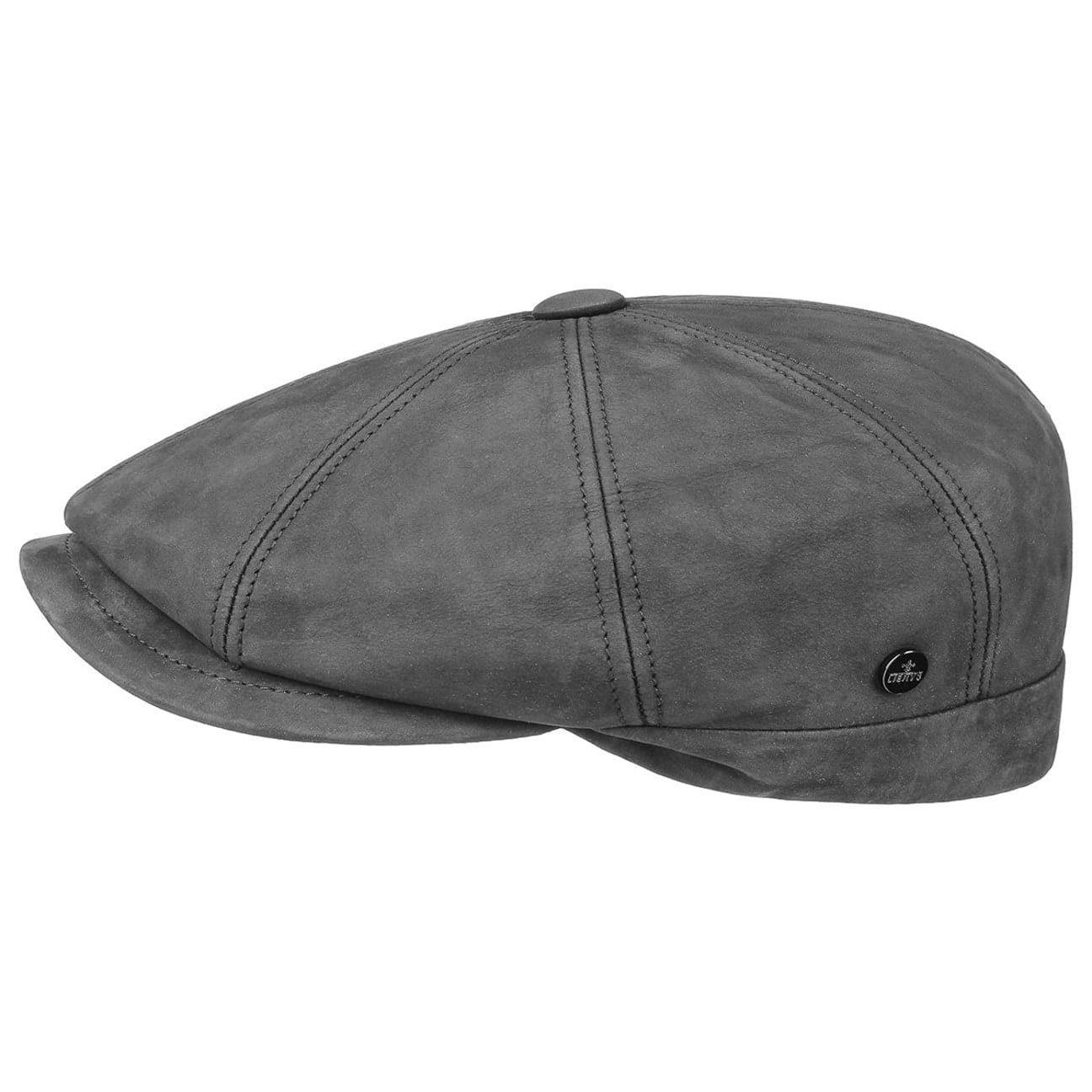 Flat Flatcap in Italy Made Lierys Cap (1-St) Schirm, mit grau