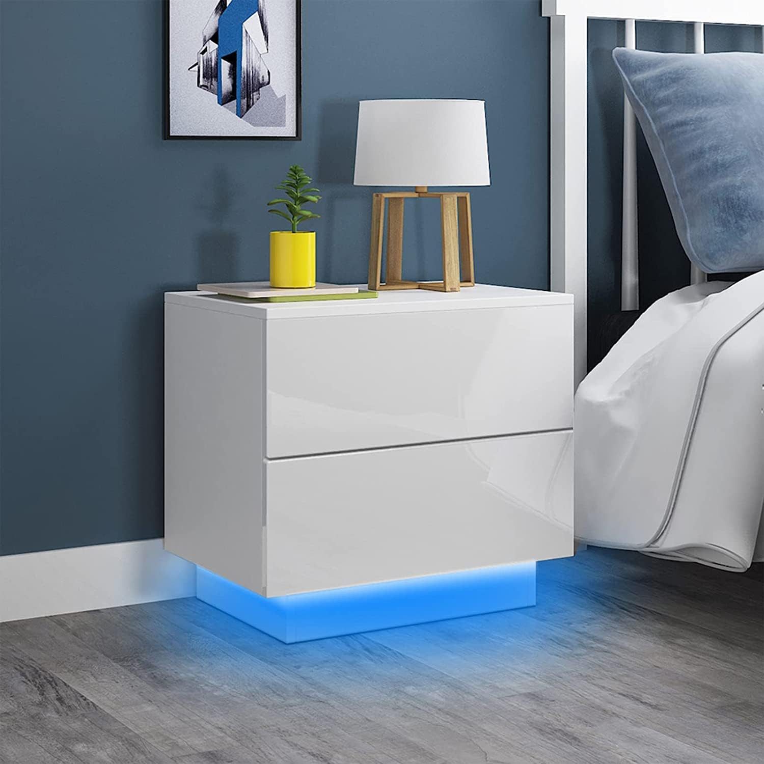 Dripex Nachttisch Nachtschrank mit LED-Beleuchtung und günstig online kaufen