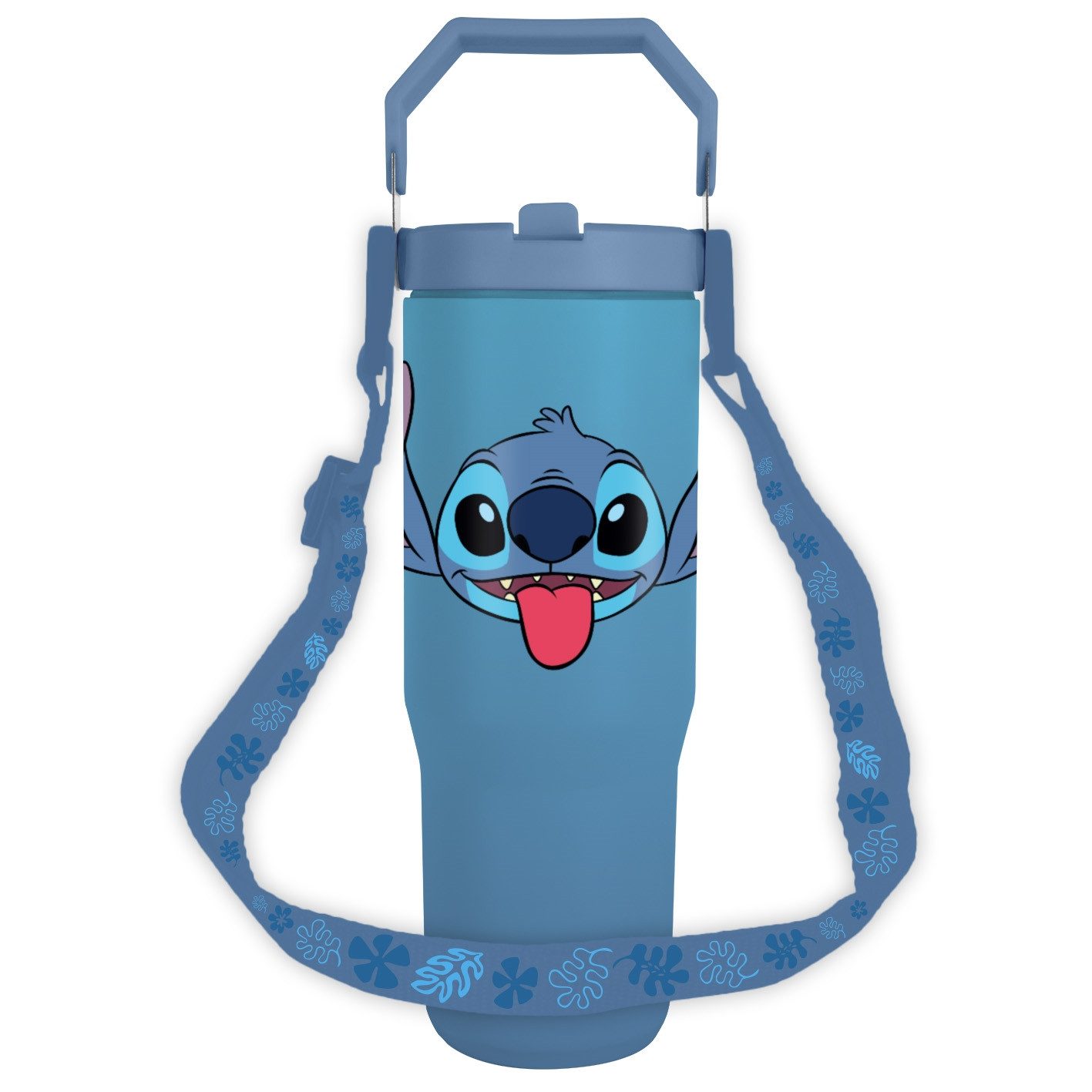 Thermobecher Lilo & Stitch - Stitch - Trinkflasche 850 ml mit Umhängegurt