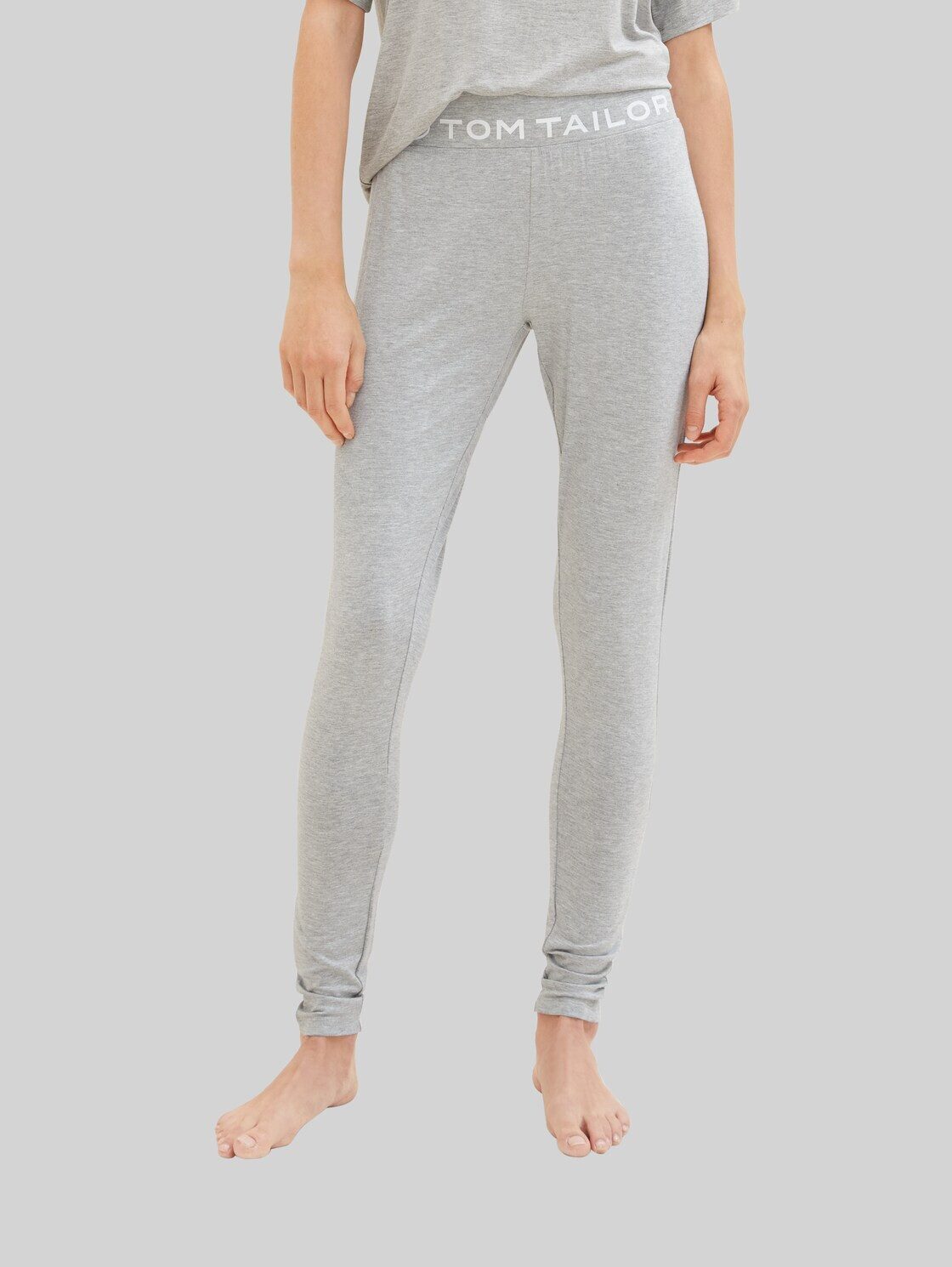 TOM TAILOR Pyjamahose Bodywear Loungewear Leggings mit Logo-Print