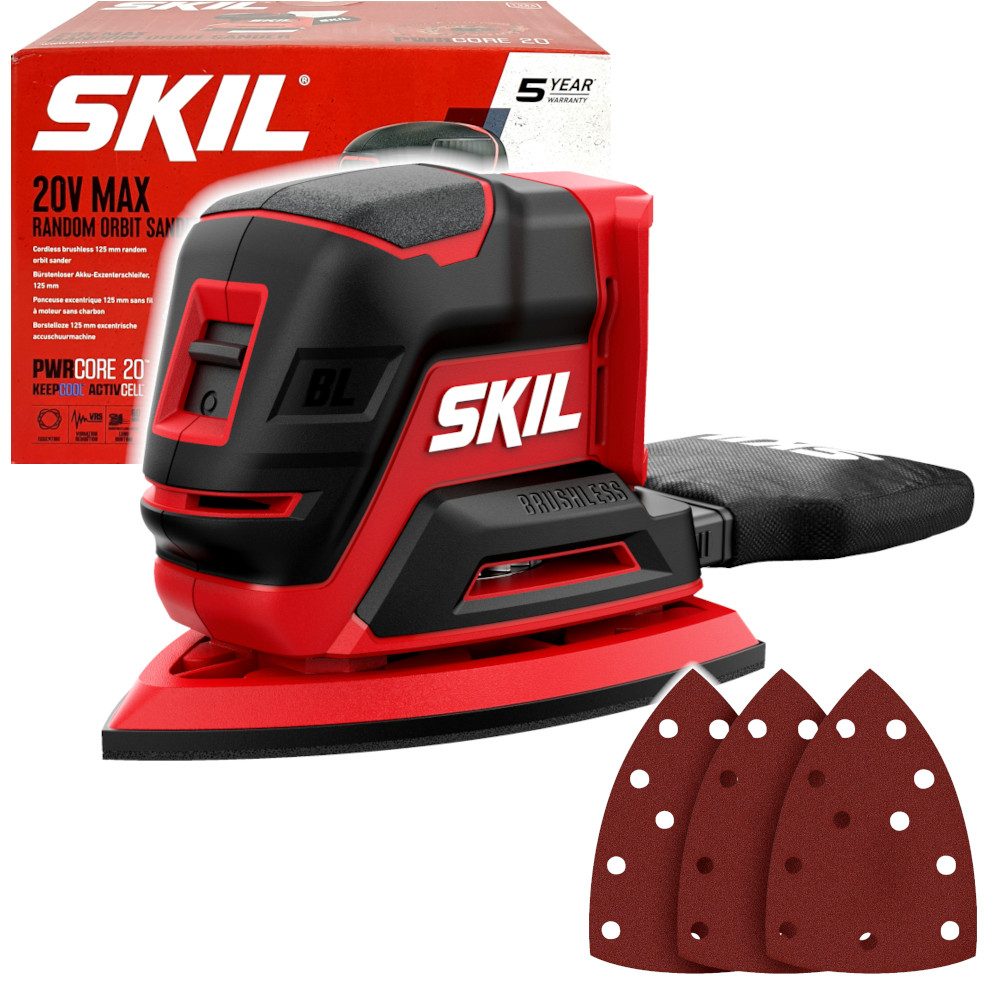 SKIL Akku-Schwingschleifer Skil 20V 3715 CA Akku-Mehrzweckschleifer (ohne Akku, Karton)