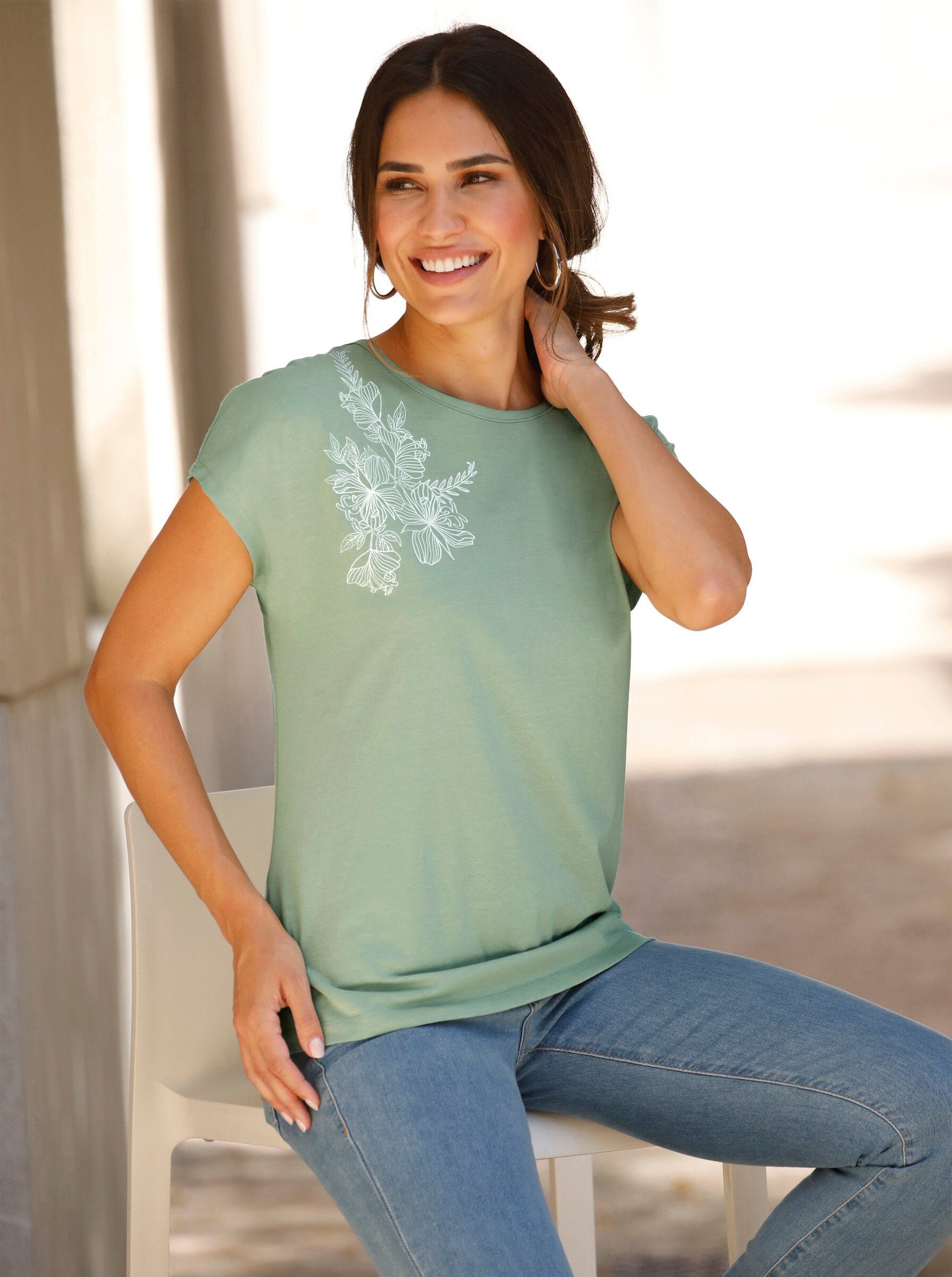 Sieh an! T-Shirt Rundhalsshirt .