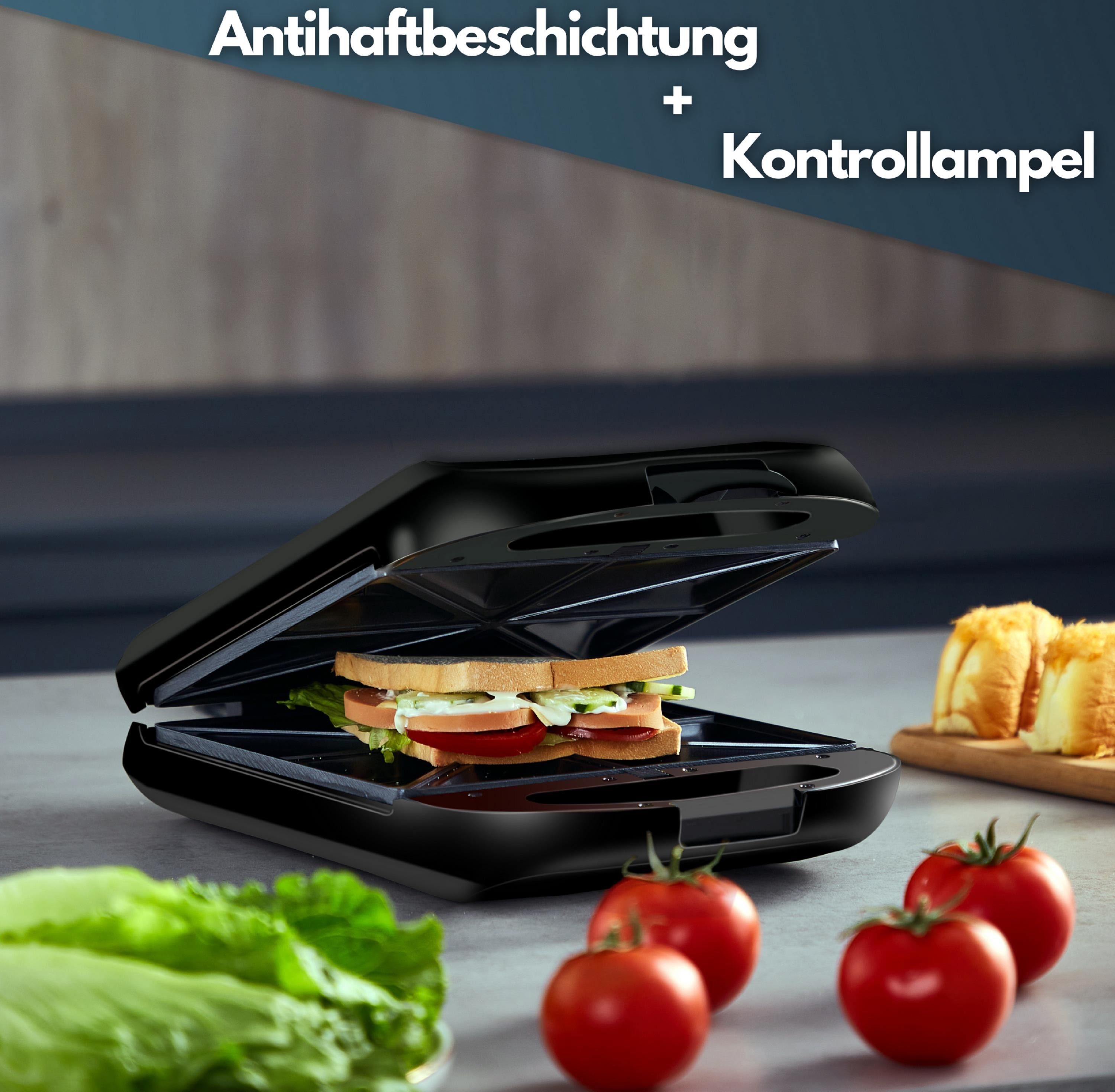 STEINBORG 3-in-1-Sandwichmaker SB-2120, 1200 W, Antihaftbeschichtung, Cool-Touch-Griffe