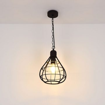 etc-shop LED Pendelleuchte, Leuchtmittel inklusive, Warmweiß, Hänge Decken Pendel Lampe Leuchte Metall-Gitter