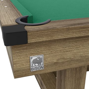 BISON Billardtisch Billardtisch Bounty in 6.5 ft und 8 ft, 6.5 ft (213x121 cm) oder 8 ft (252x150 cm) Pool Billardtisch