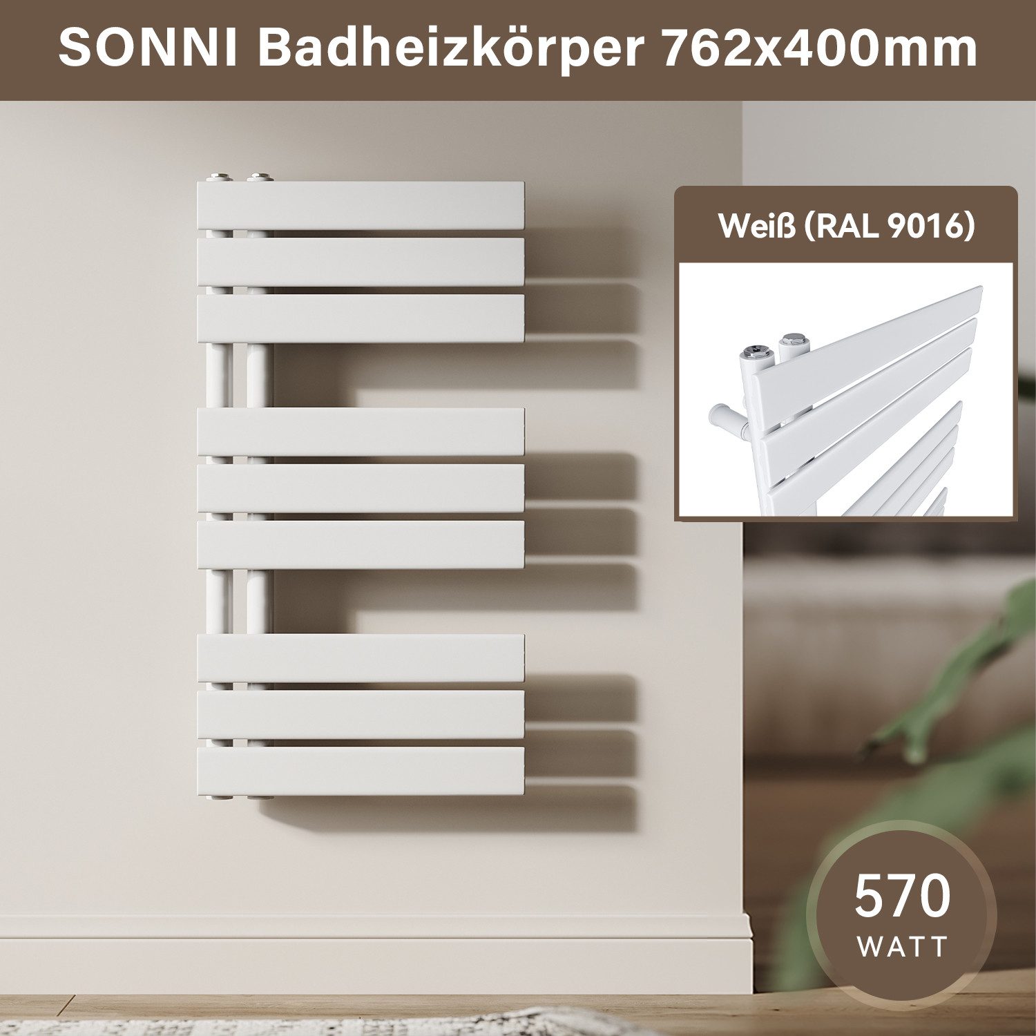 SONNI Badheizkörper Badheizkörper Weiß Heizkörper Design Handtuchtrockner B günstig online kaufen