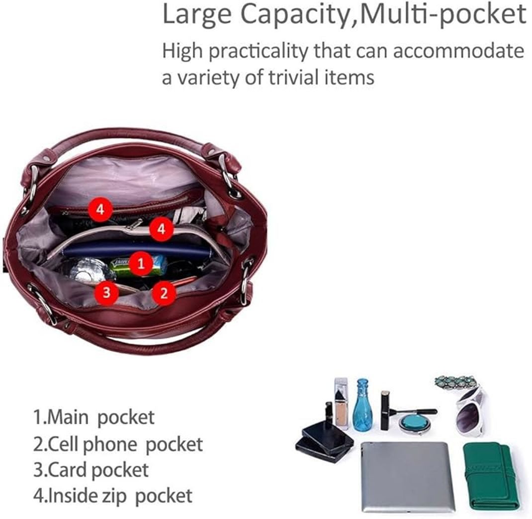 RAIKOU Handtasche Damen Schultertasche Henkeltasche Groß günstig online kaufen