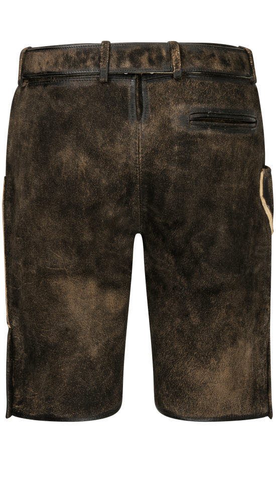 Nübler Trachtenlederhose Lederhose kurz Martin in Dunkelbraun von Nübler günstig online kaufen
