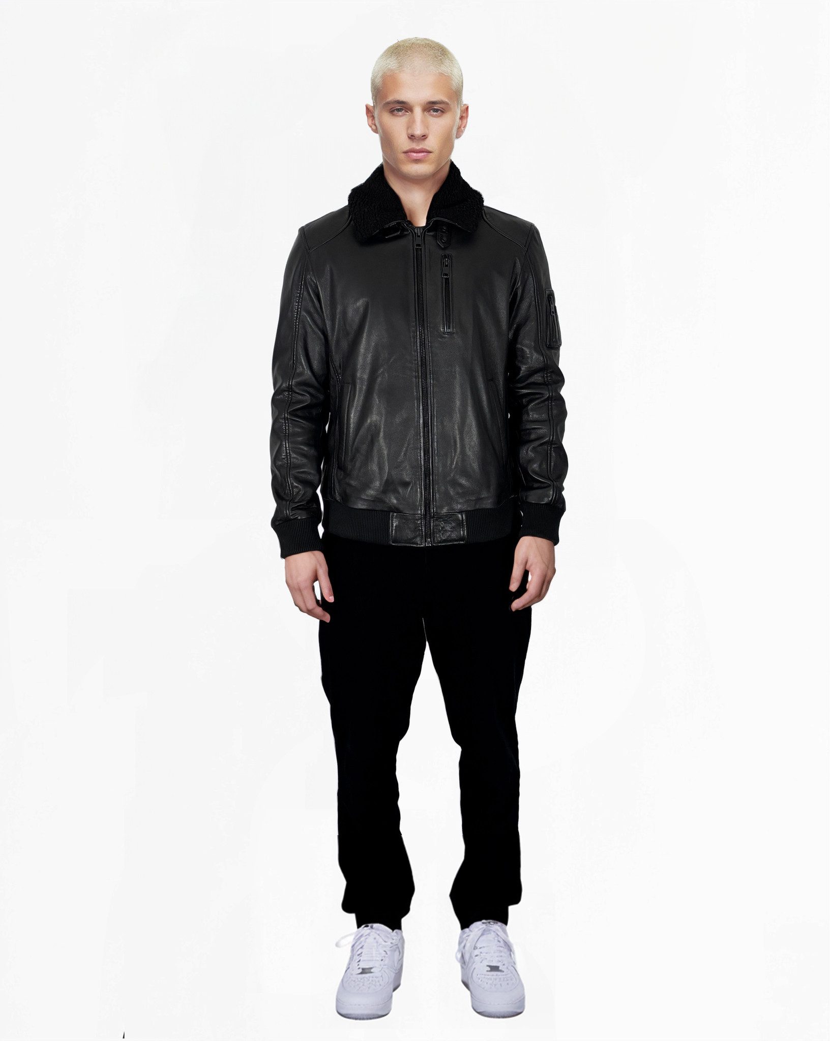 trueprodigy Lederjacke Blaze Pilotenjacke Fliegerjacke