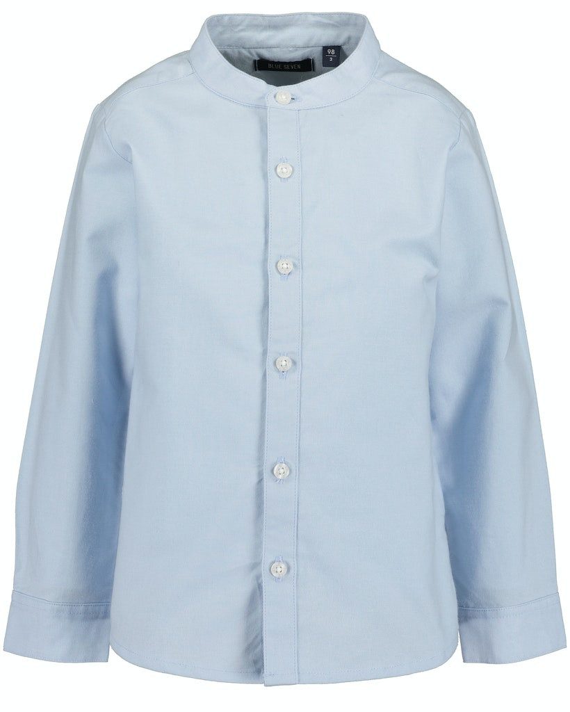 Blue Seven Langarmhemd Blue Seven Jungen Hemd Stehkragen Langarm hellblau (1-tlg., kein Set)