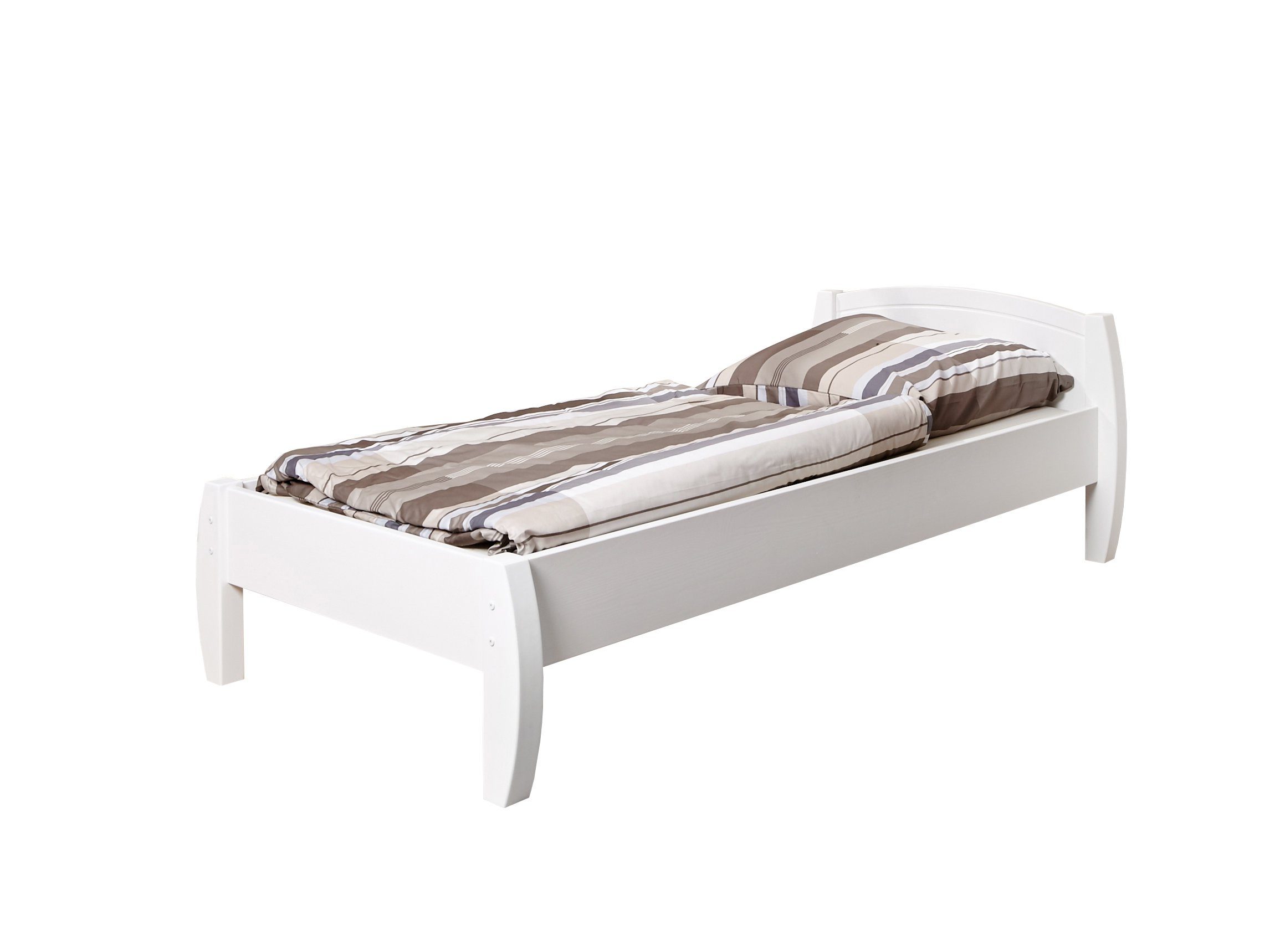 Ticaa Bettgestell Bett Jasmin Kiefer Weiß